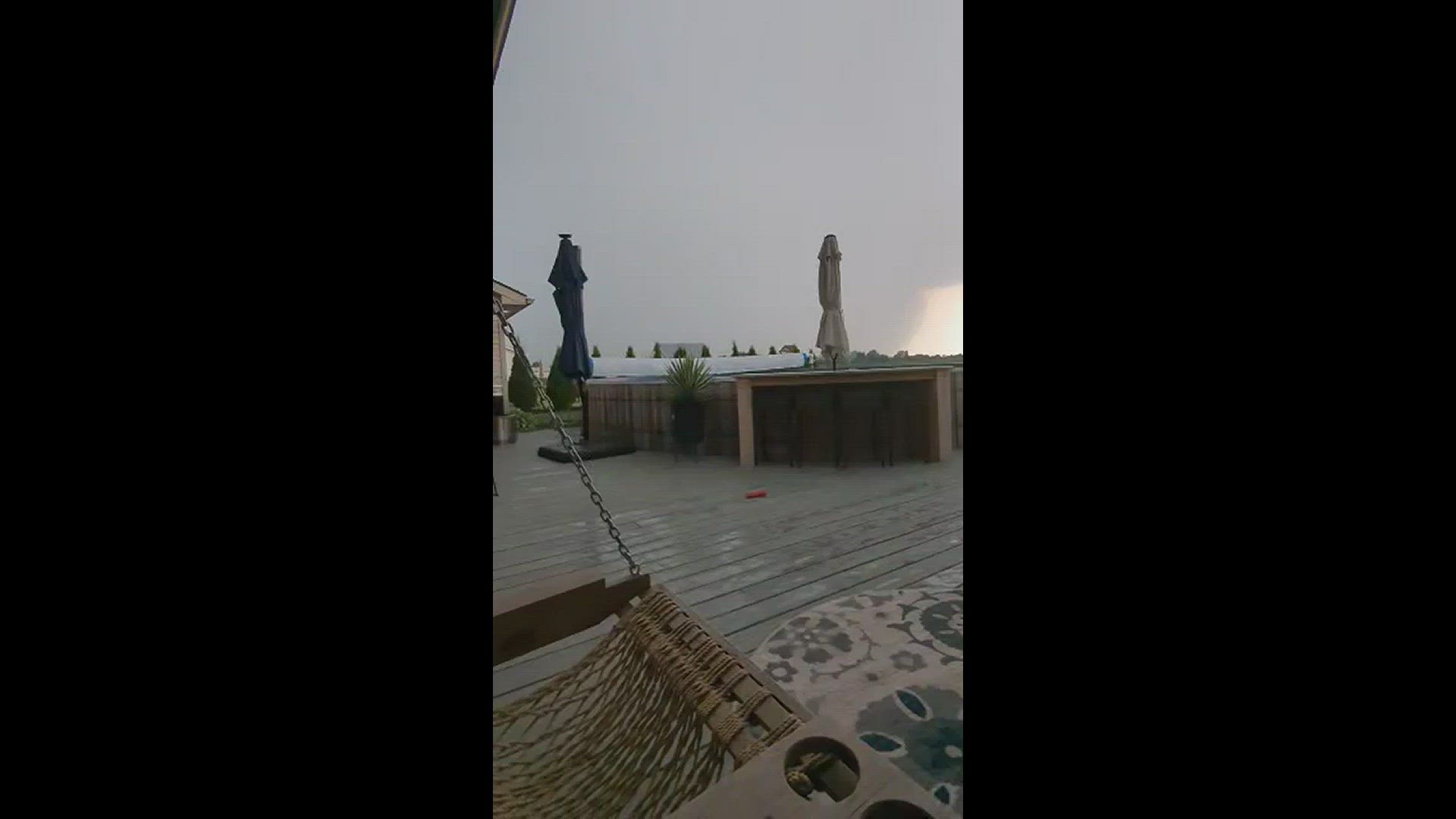 This video, submitted by viewer Summer Rhoad, shows hail as it bombards a house during Thursday's storm.