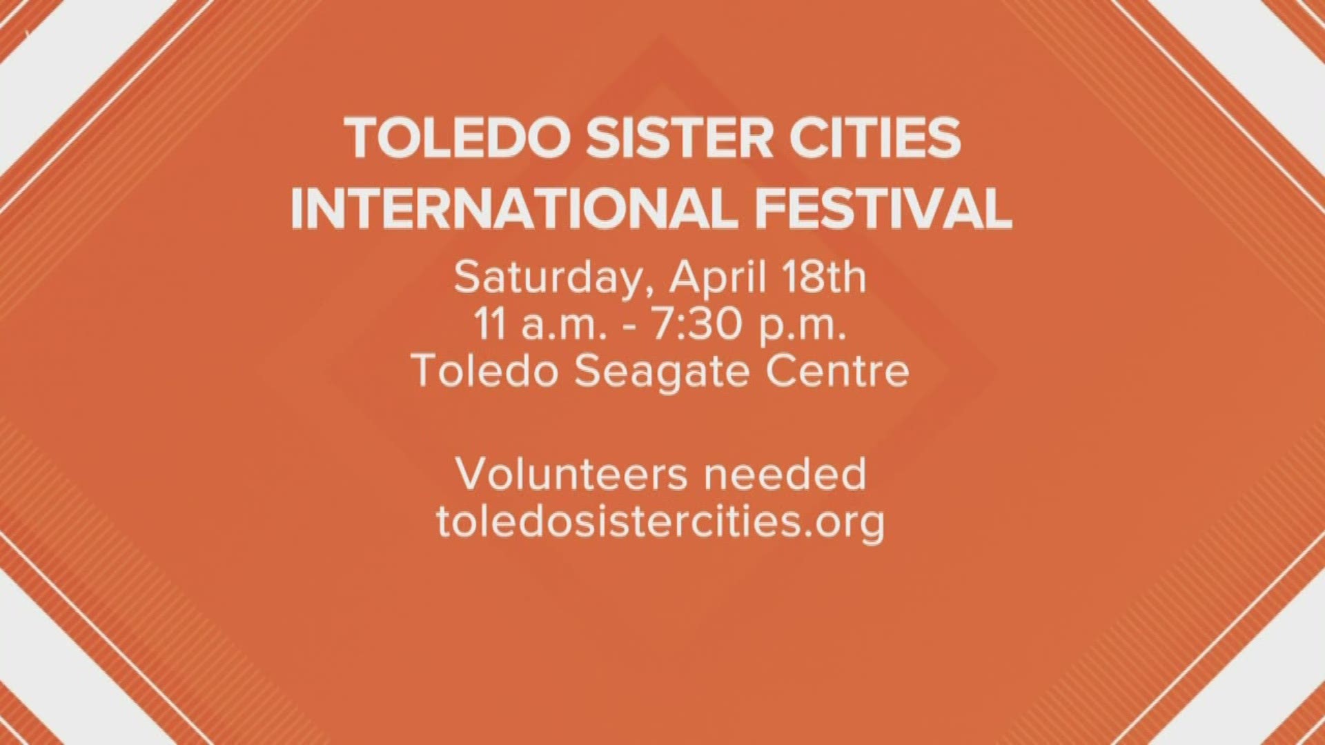Toledo is full of great festivals, like the Sister Cities International Festival! Here's how you can help out with it come April!