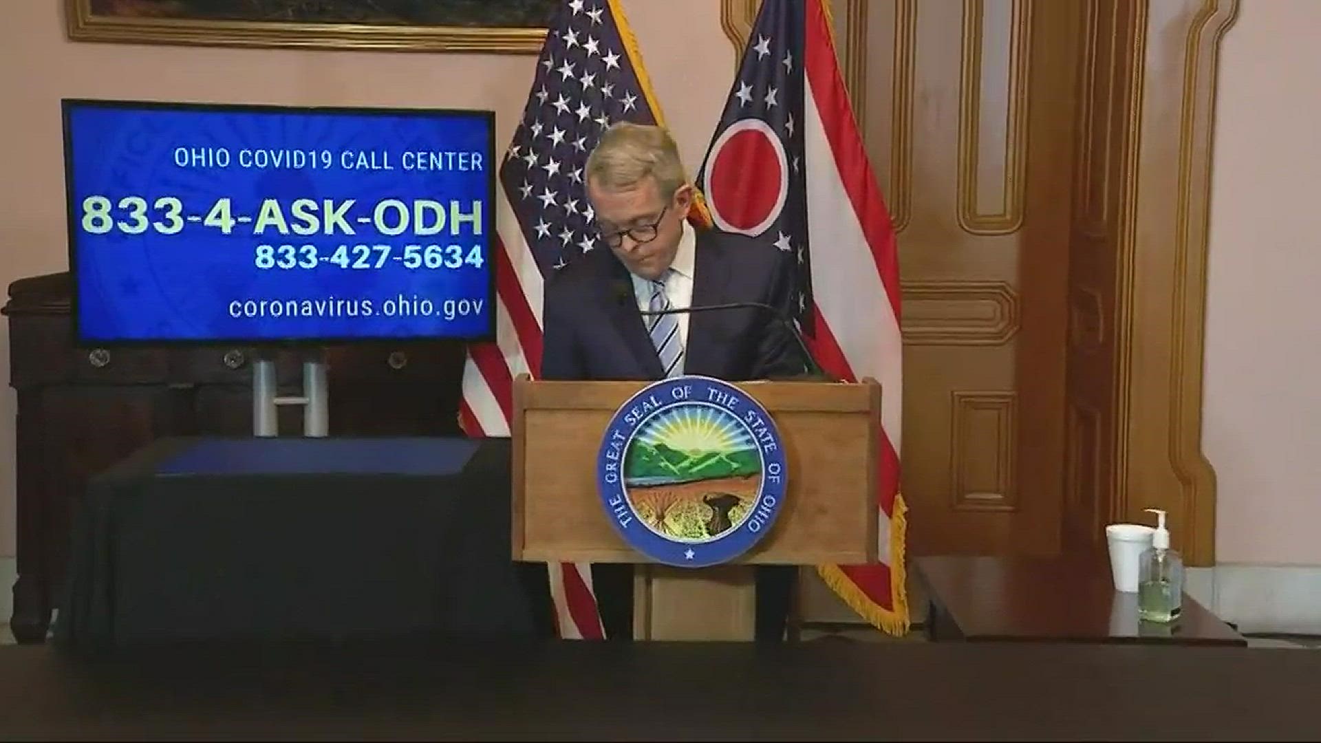Gov. DeWine pushed the FDA to approve and expand Battelle's ability to sterilize masks on a press briefing Sunday. The governor said he expects a decision today.