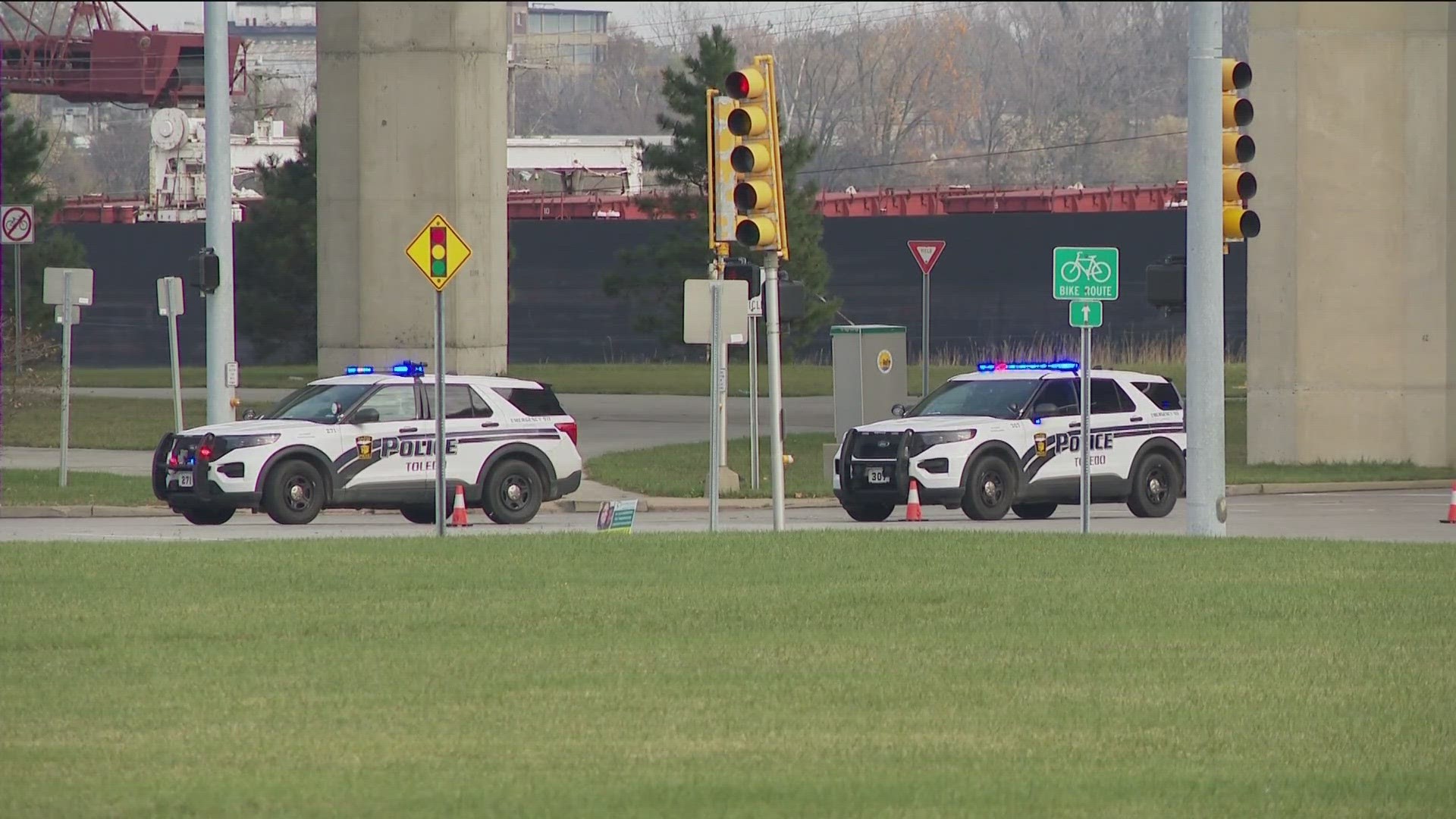 Police shut down the roadway to investigate the crash.