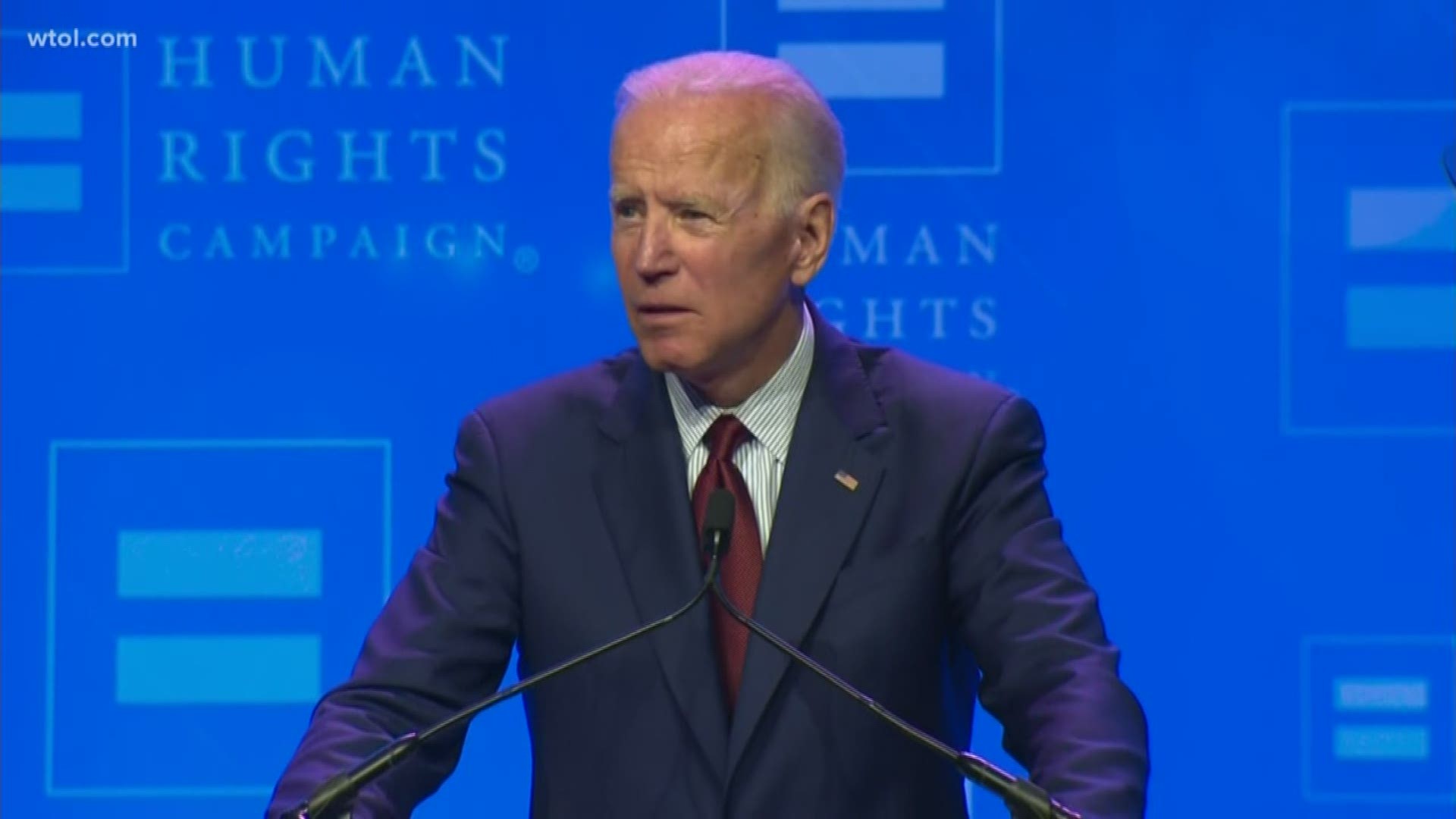 Biden said the Equality Act would be his top legislative priority at the Human's Right's Campaign's annual Ohio gala in Columbus.