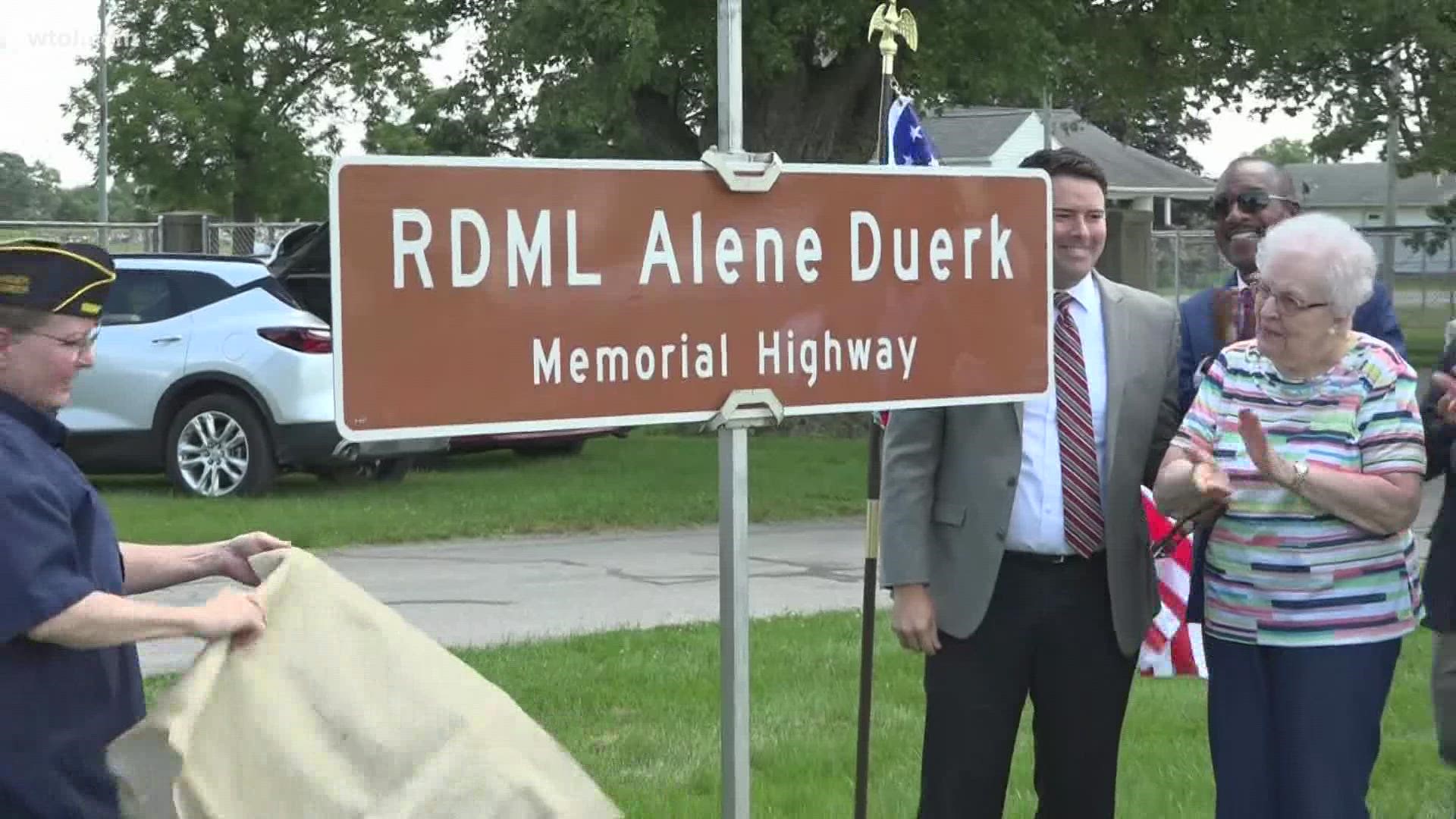 The Ohio Department of Transportation has named State Route 108 through Henry County as the Rear Admiral Alene Duerk Memorial Highway