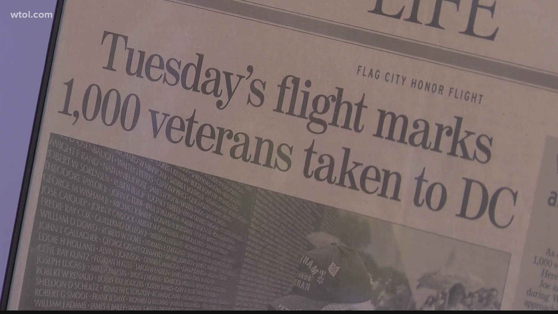 The Findlay chapter of Honor Flight has flown over 1,200 veterans to Washington D.C. since starting in 2010.