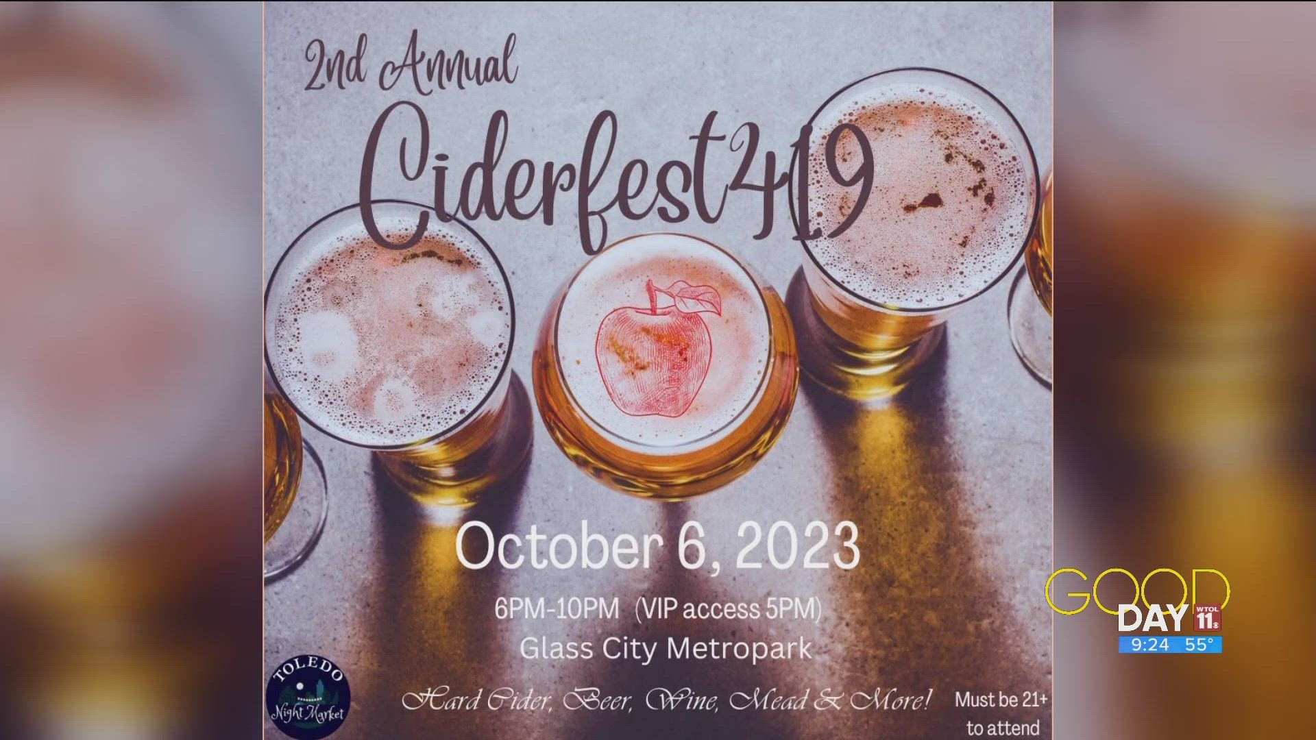 Kari Bucher and Fancy Moreland talk Ciderfest 419 at the Glass City Metropark on Oct. 6.