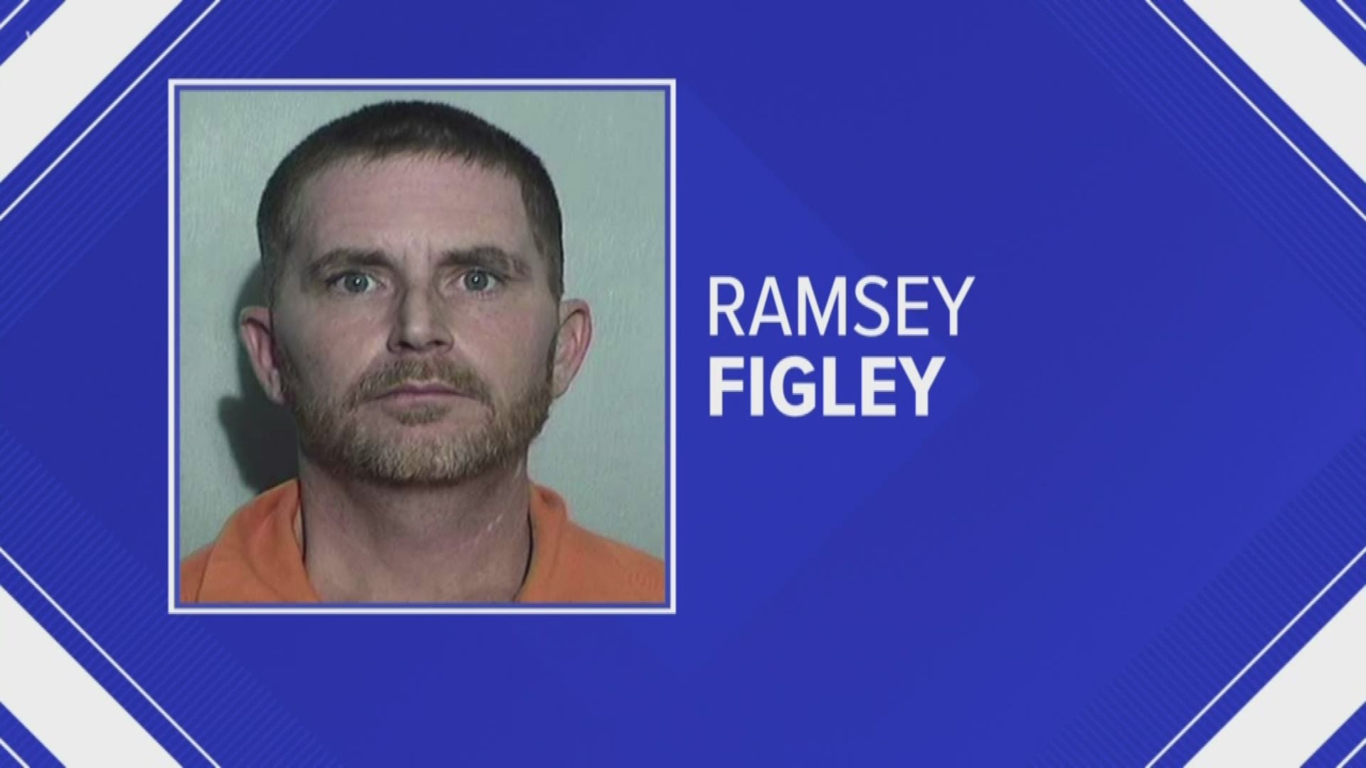 Police say that officers saw Ramsey Figley, 37, shove the victim down, pick up a landscaping brick and hit her in the head with it.