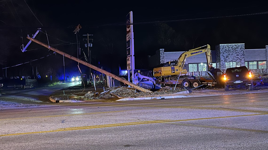 Sylvania Township Utility pole knocked over after crash