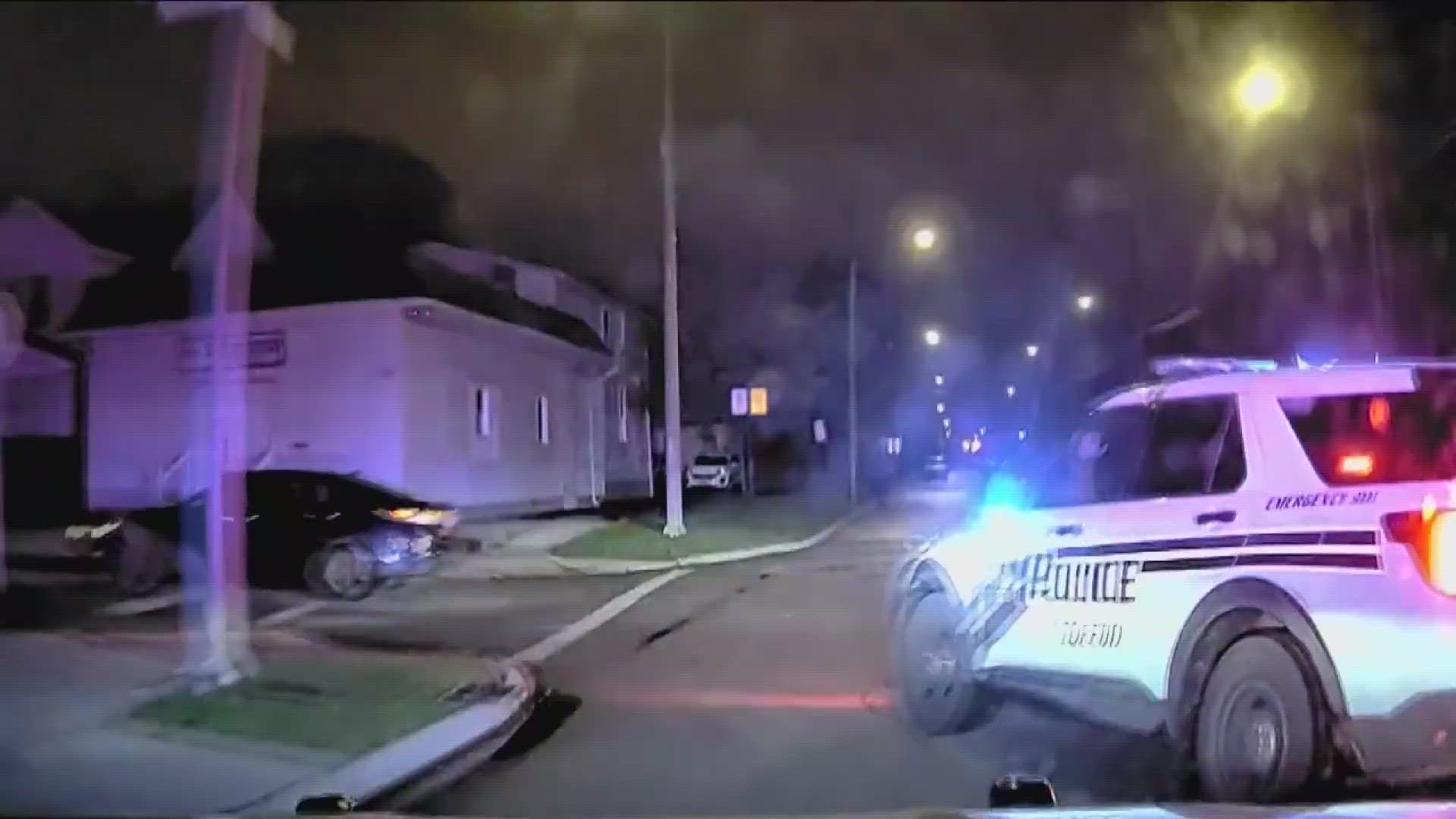Dashcam video shows two TPD cruisers colliding while officers were responding to a call.
