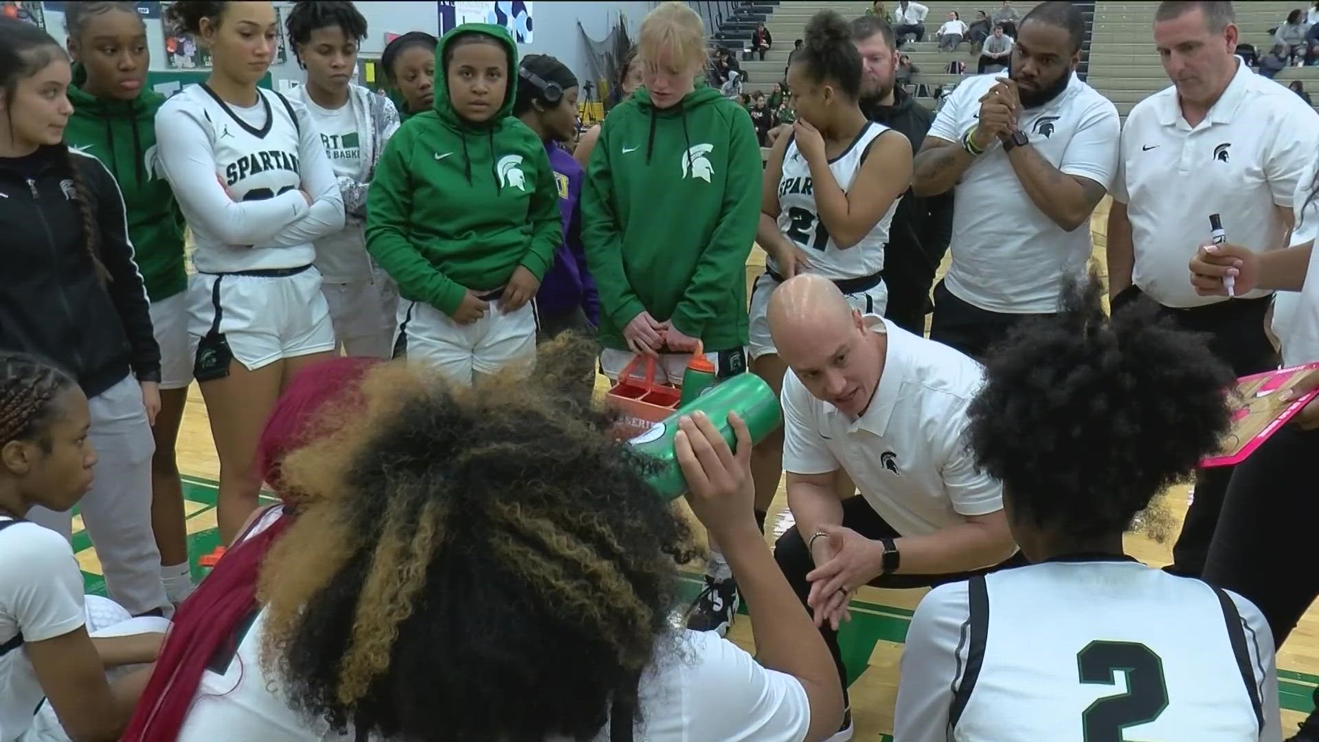 The Spartans beat the Rams 63-39 to claim the regular season City League title and will be the No. 1 seed in the league's tournament next week.