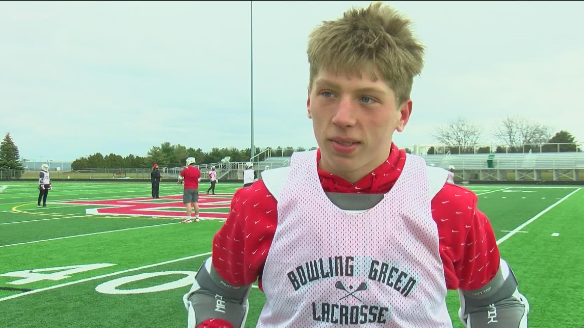 Brandt scored a state-record 14 goals in a lacrosse game against Findlay.