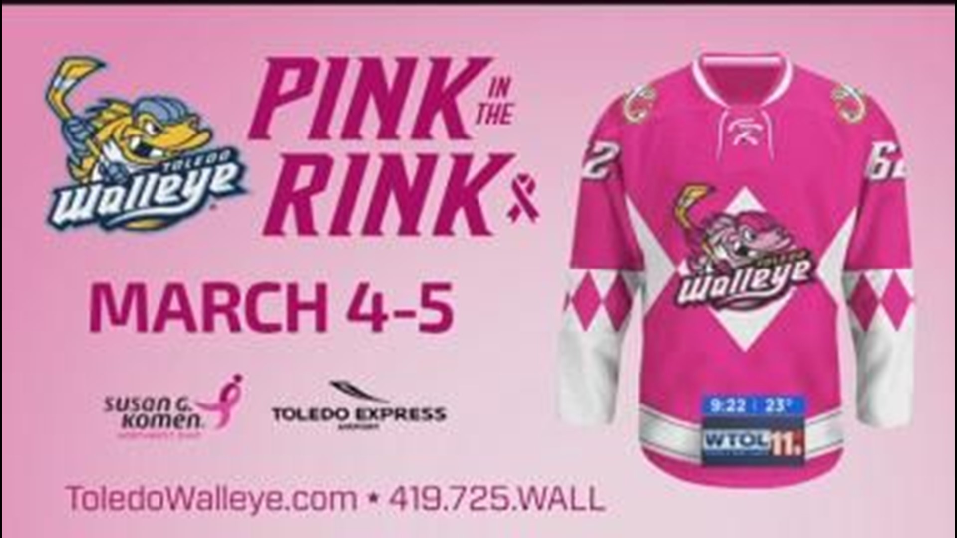 'Pink at the Rink' this weekend at Walleye game