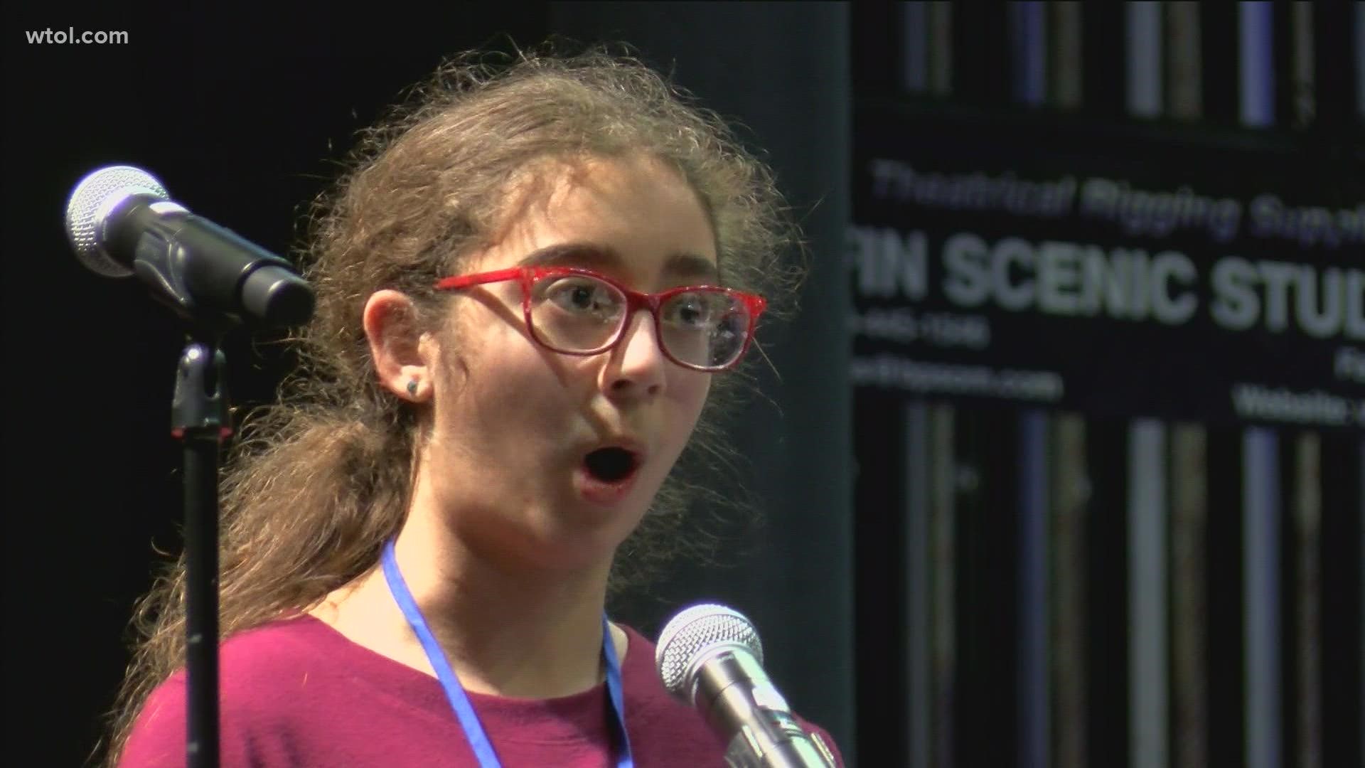 The winning speller from Van Wert County spelled the word 'quotidian' correctly to take home the prize.