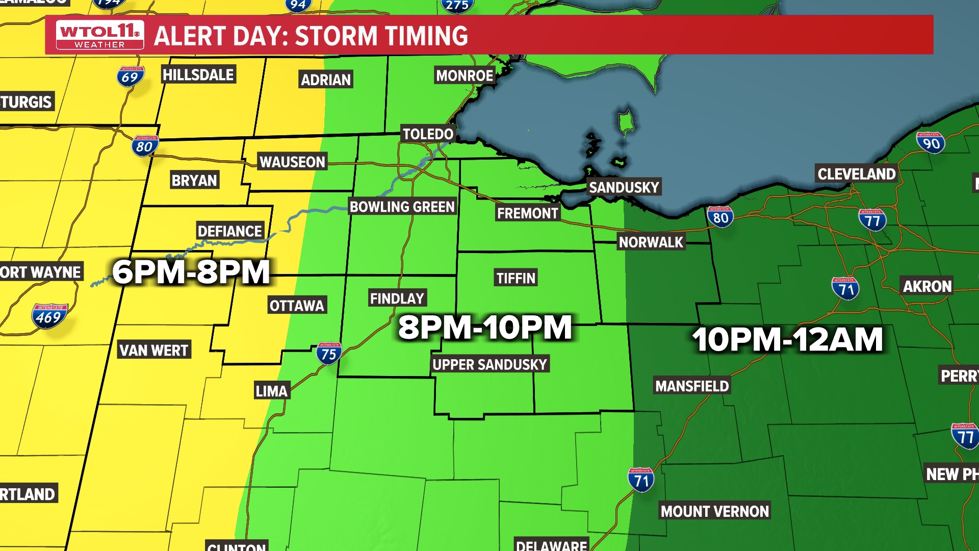 The WTOL 11 Weather Team is tracking severe weather in our area.