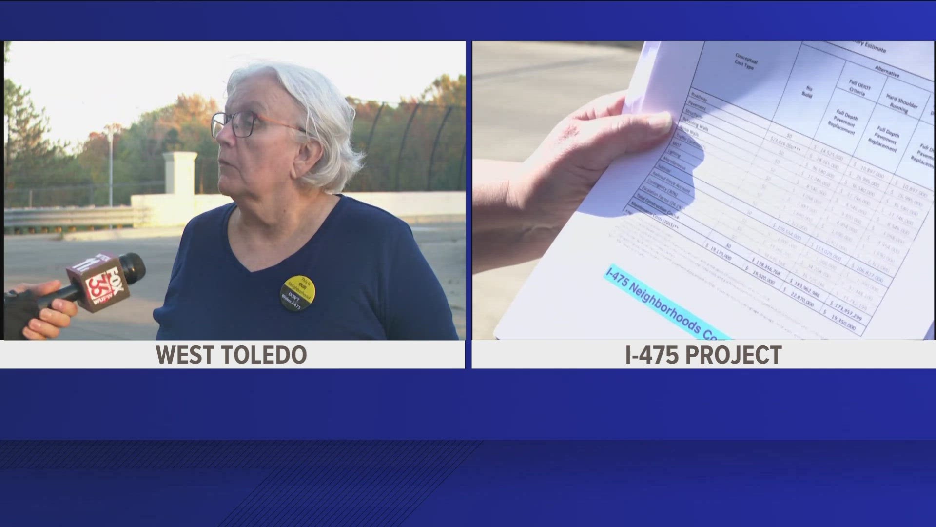 Peggy Daly Masternak, the leader of the I-475 group and anti-widening campaign, has several concerns regarding ODOT's proposal.