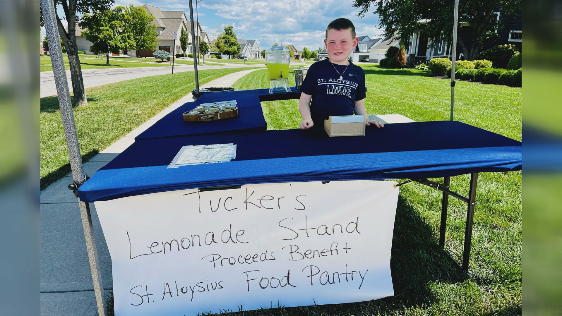 Tucker Hetterick is a third grade student at St. Aloysius Elementary School in Bowling Green. He's also the youngest volunteer at the food pantry next to his school.