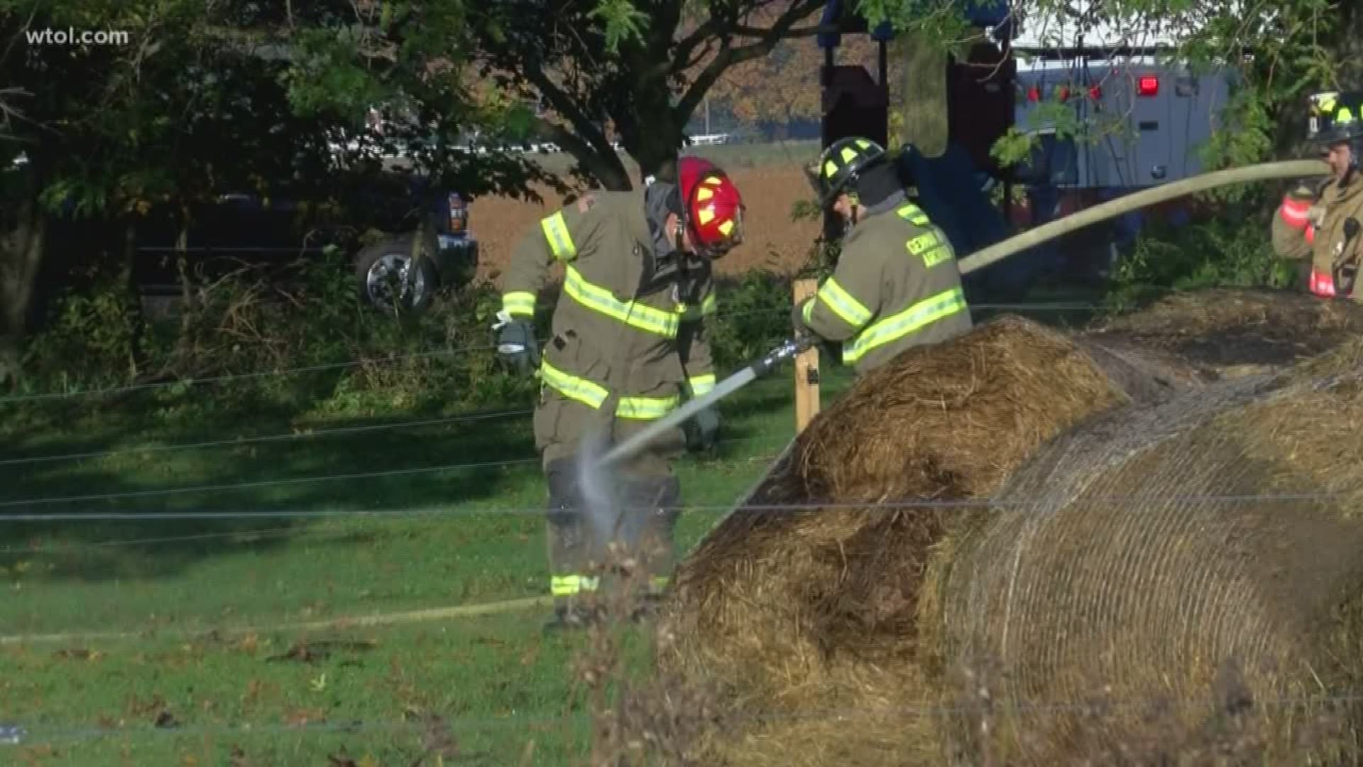 According to the Fulton County Sheriff's office, the barn is close to the house and there are concerns that the "very large" fire could spread to the house.