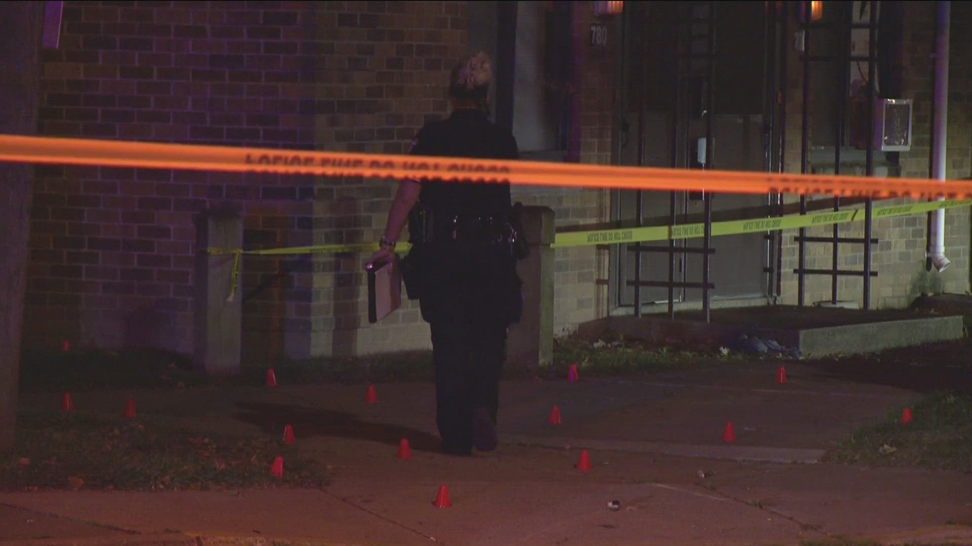 The shooting happened just before 2 a.m. at the Weiler Homes on Siegel Court near East Broadway Street.