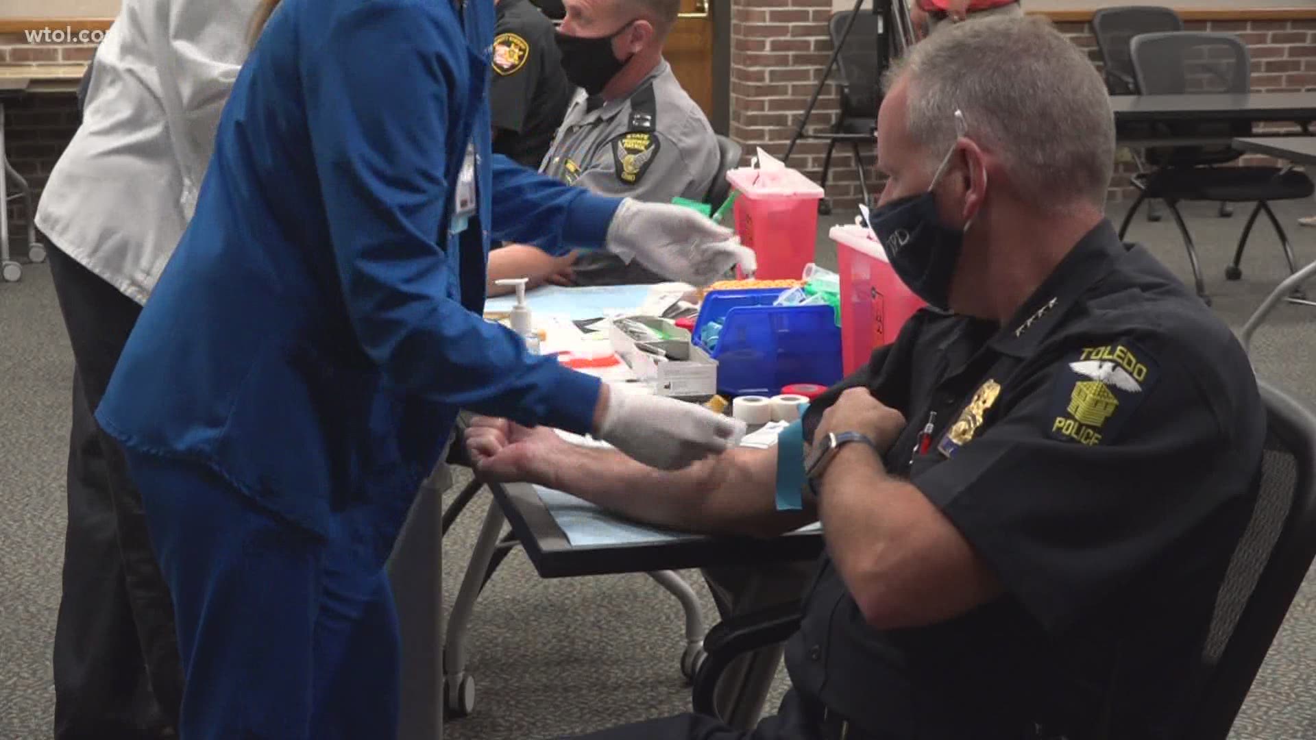 Members of the Toledo Police Department, Toledo Fire and Rescue, Lucas County Sheriff's Department and Ohio State Highway Patrol will be tested this week.