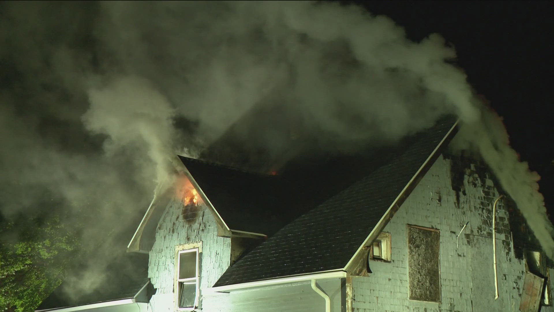 Firefighters at the scene told WTOL the blaze caused extensive damage to the second floor after it ripped across the attic of the home and went through the roof.