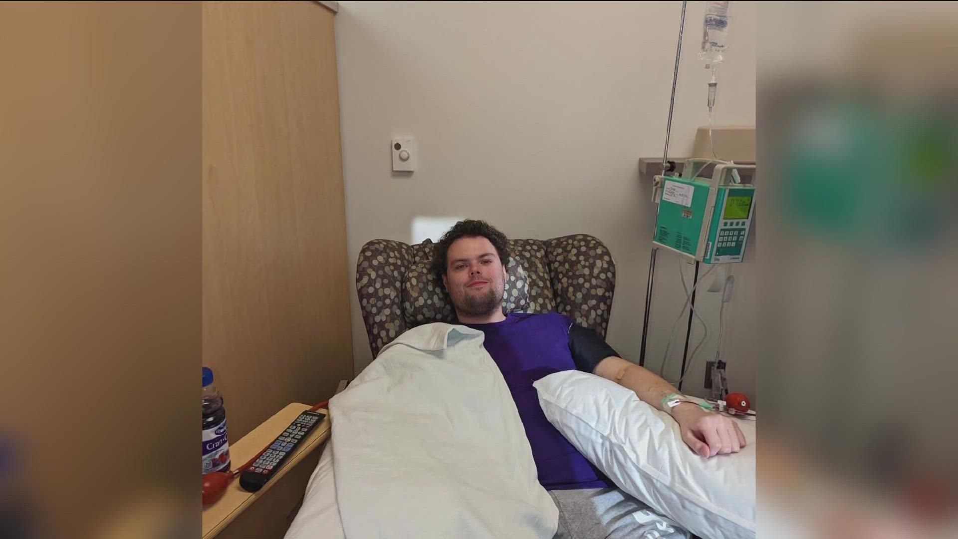 Dylan Coleman, a senior at Bowling Green State University, was inspired to donate after watching a TikTok video.
