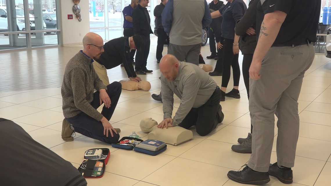 Jim White Honda trains employees in CPR and AED usage