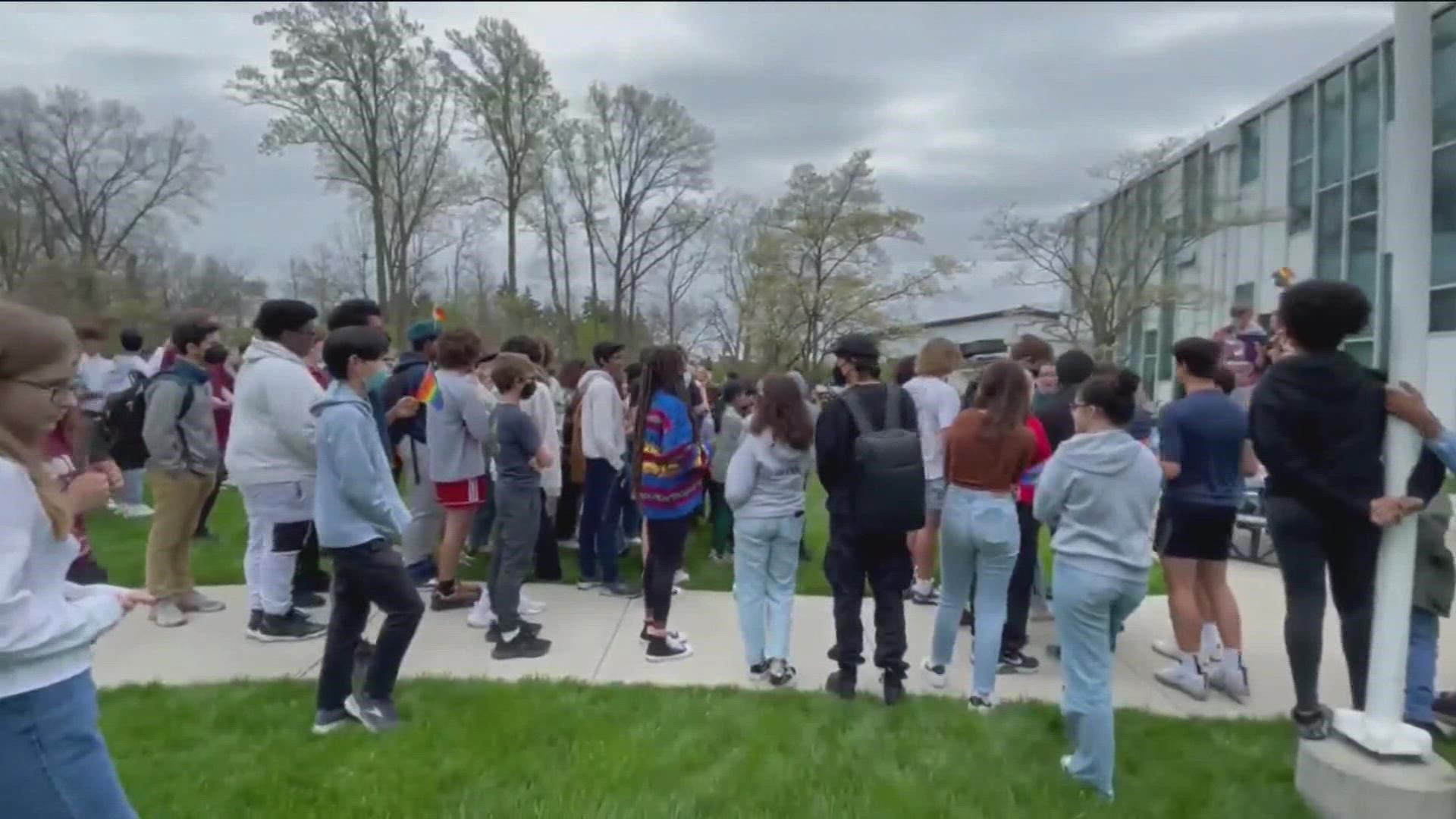 Dozens of students at Maumee Valley Country Day school walked out of class Thursday.