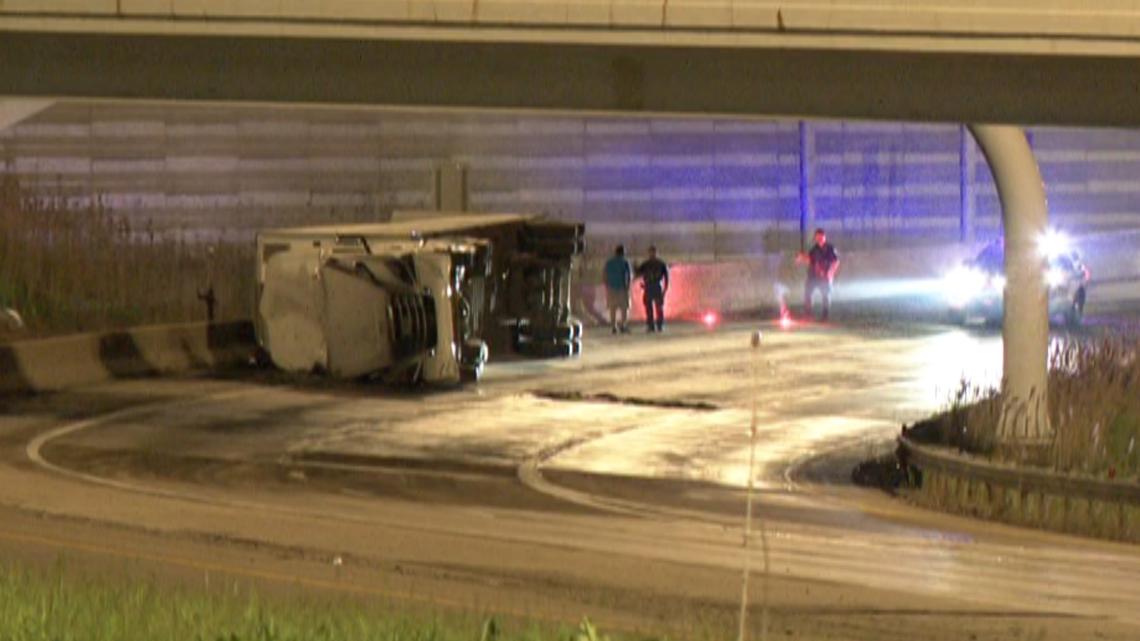 Driver uninjured after semi overturns on I-75 ramp | wtol.com