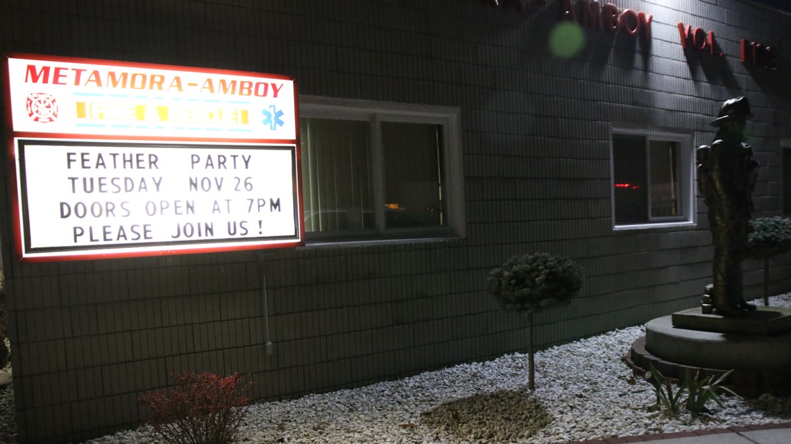 Local feather party offers a unique chance to win turkeys, hams.