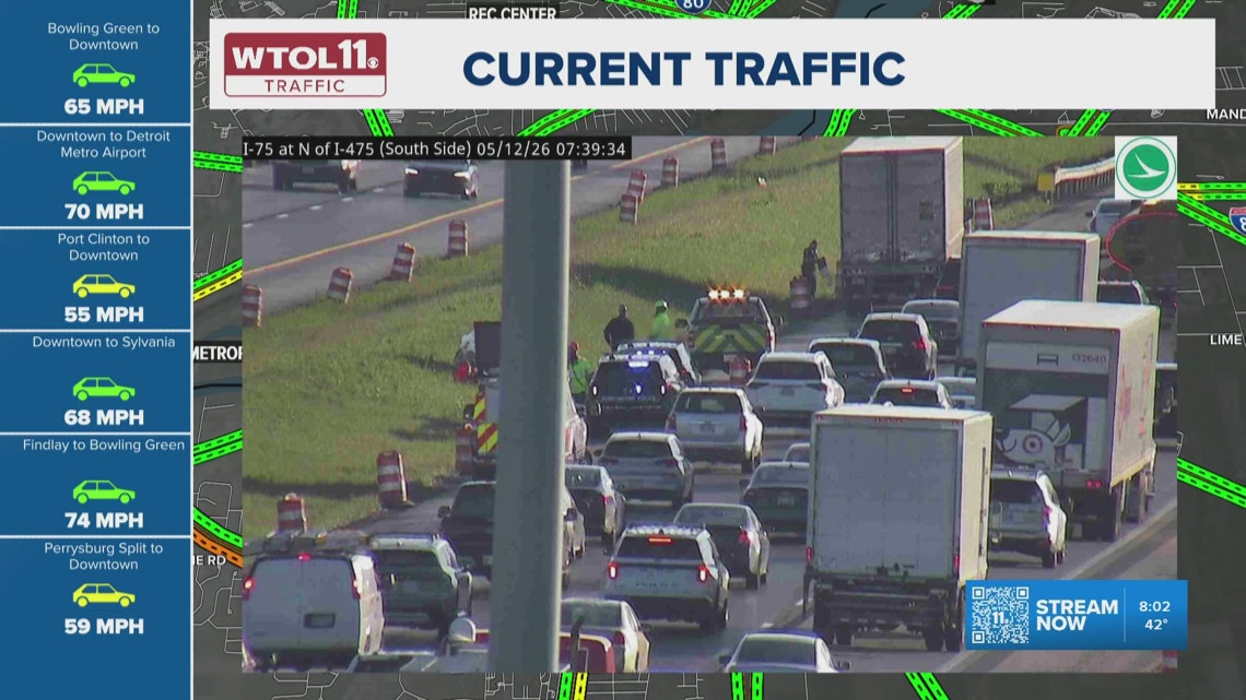 Crash reported on I-75 north, causing delays in Perrysburg