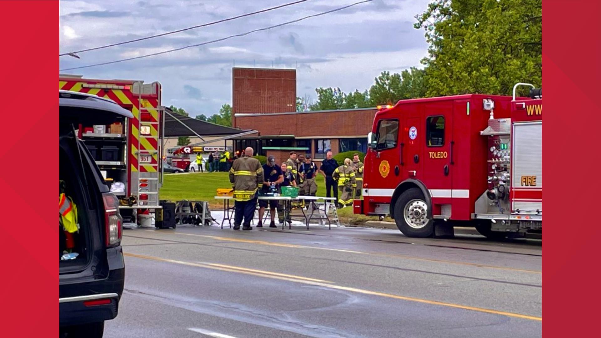 Fire, HAZMAT situation reported in west Toledo