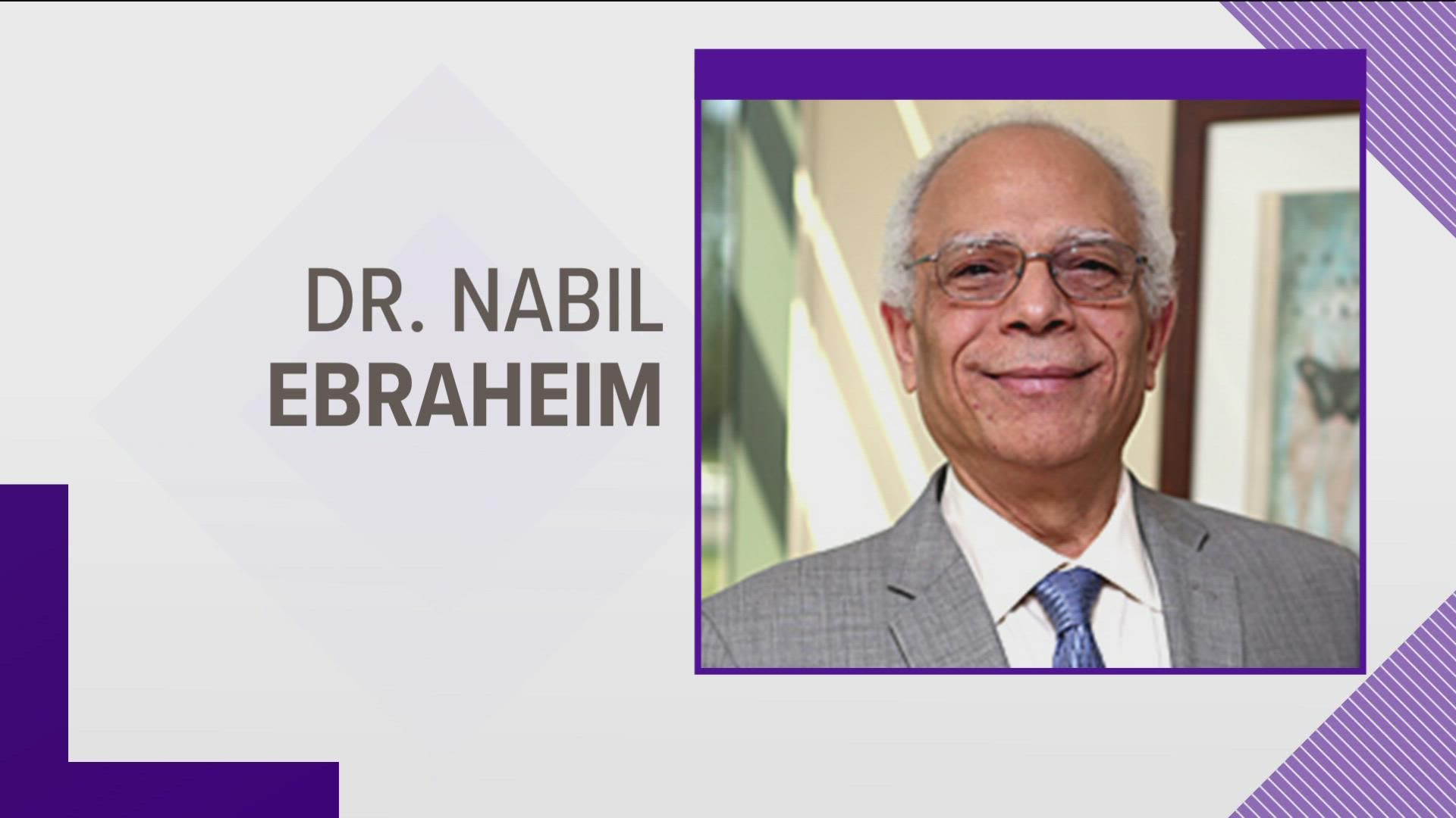 Nabil Ebraheim has been placed on paid leave by the hospital.