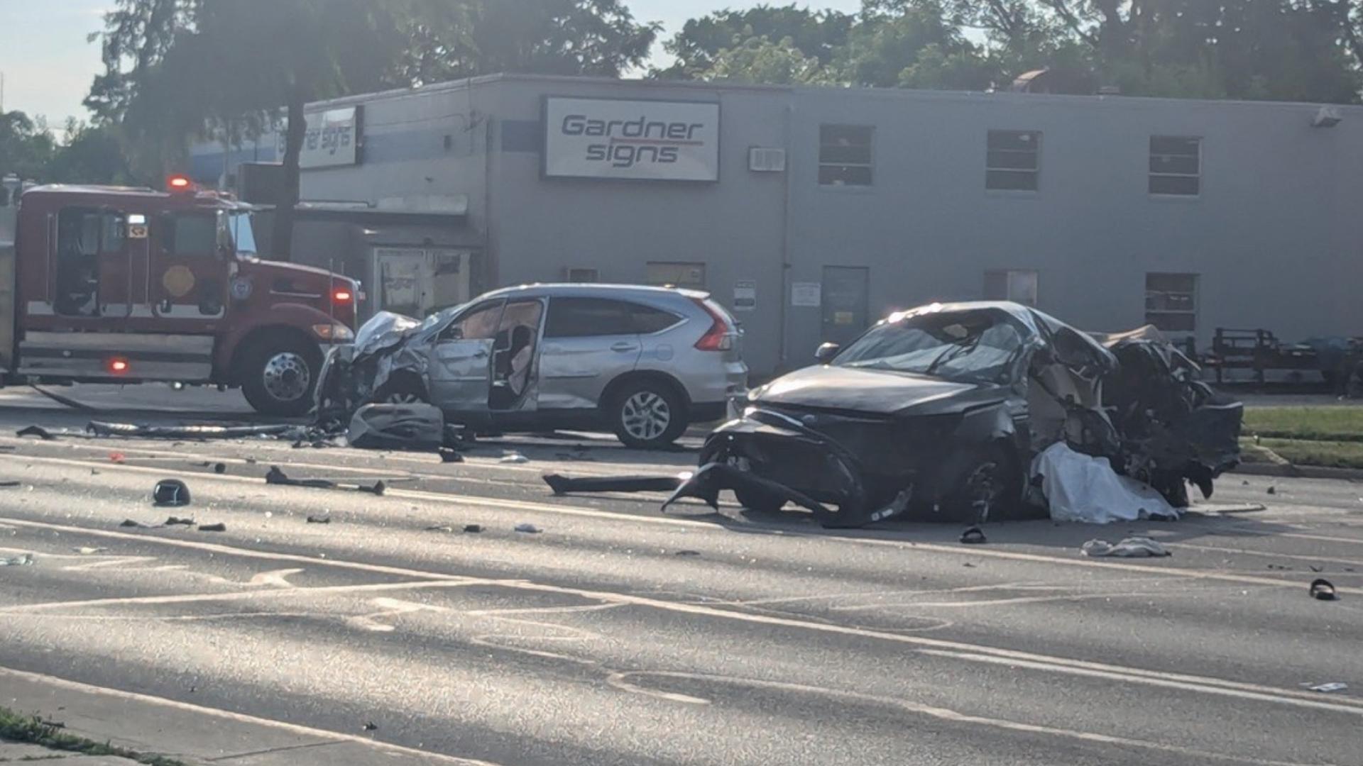 There appeared to be two vehicles involved in the crash, which happened on Airport Highway by Angola Road Friday evening.