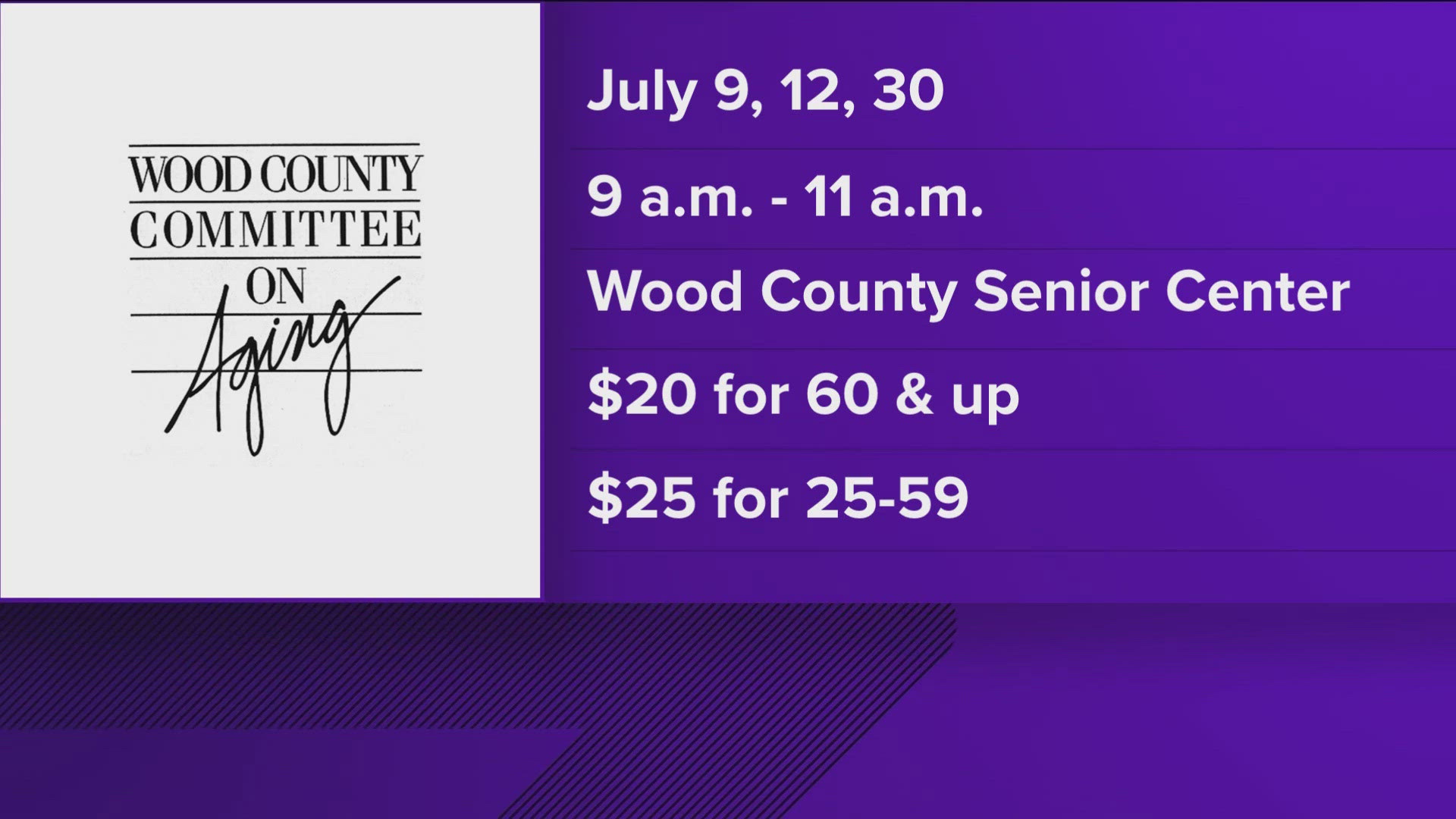 Wood County Committee on Aging cholesterol screening clinics