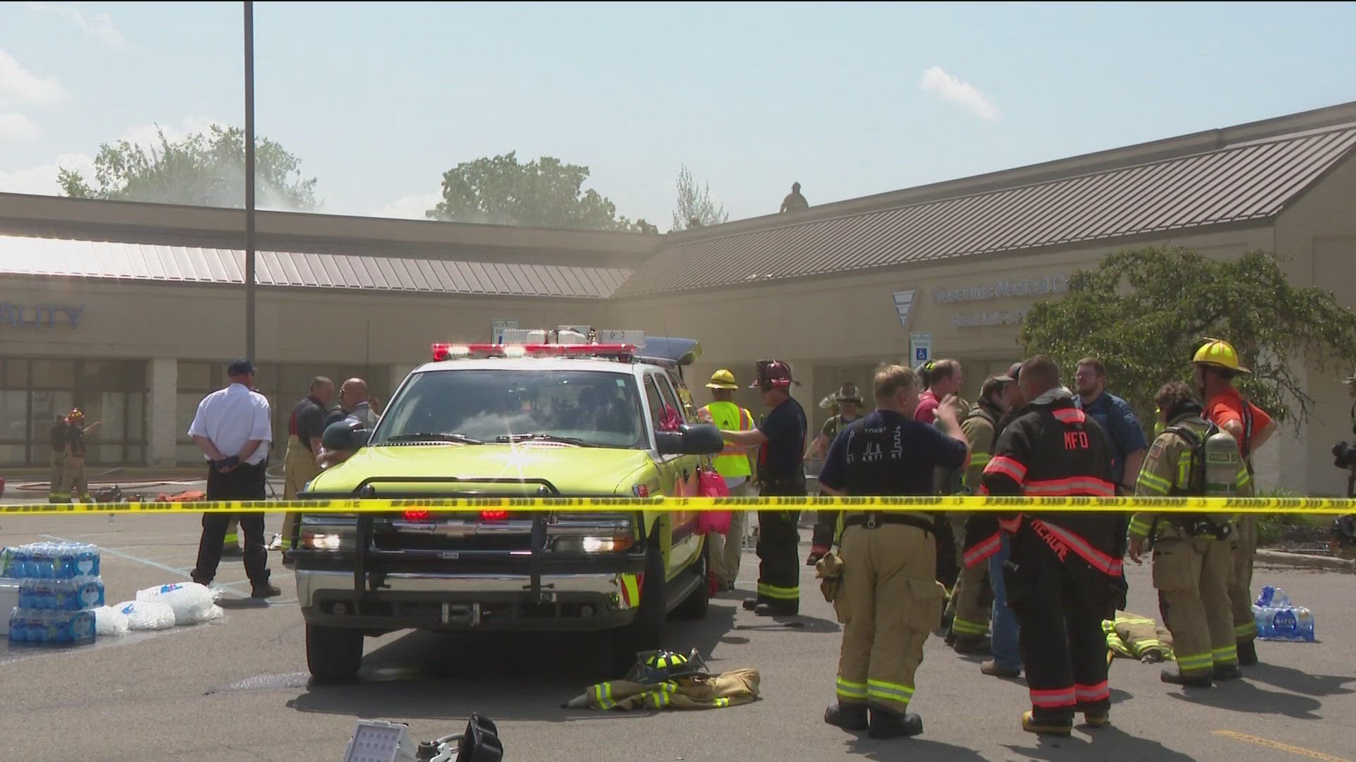 Medical crews assessed over a dozen firefighters on the scene of a fire Tuesday in Monroe Twp. Heat exhaustion and dehydration are a real danger for firefighters.