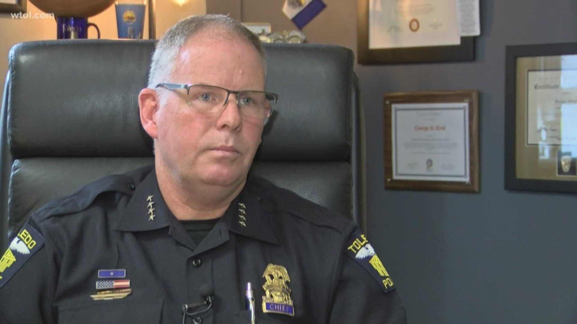 Toledo Police Chief George Kral spoke out about the viral traffic stop and discussed the officers' response, policy within the department and training.