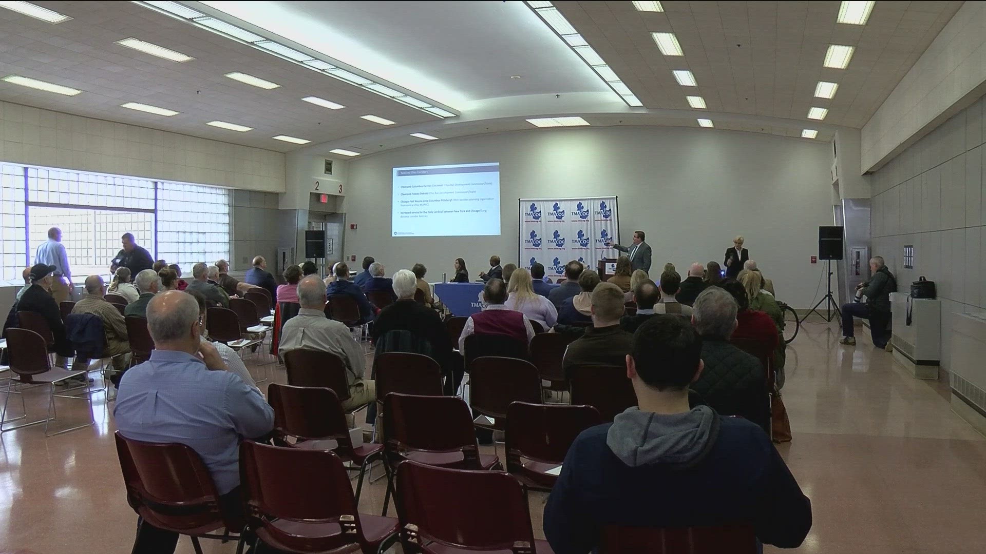 TMACOG and All Aboard Ohio met Friday to celebrate Toledo becoming one of four cities in the state to get $500,000 in federal funding for Amtrak expansion plans.