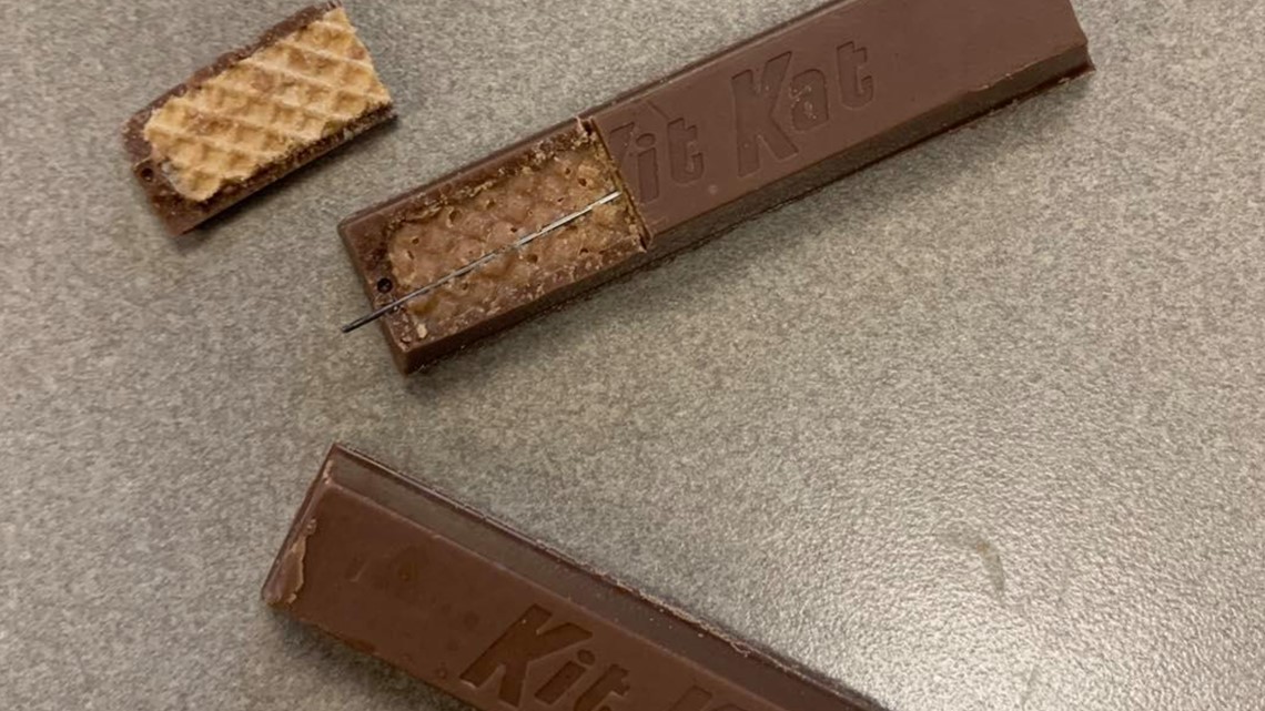 Fostoria trickortreater finds metal in a candy bar