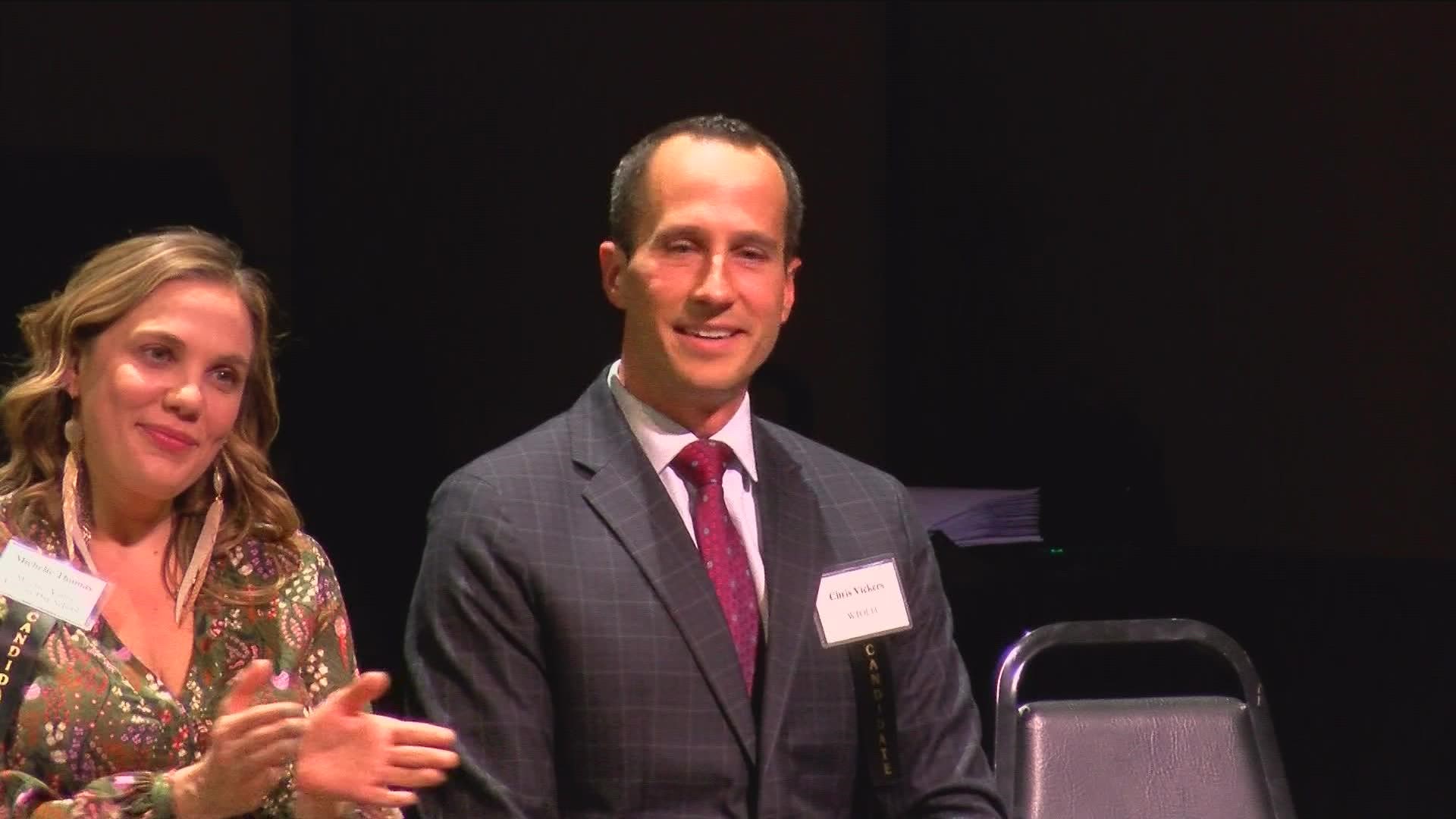 WTOL 11 Chief Meteorologist Chris Vickers received the 20 under 40 Leadership Recognition Award, announced Tuesday. Vickers has been with WTOL 11 for 14 years.