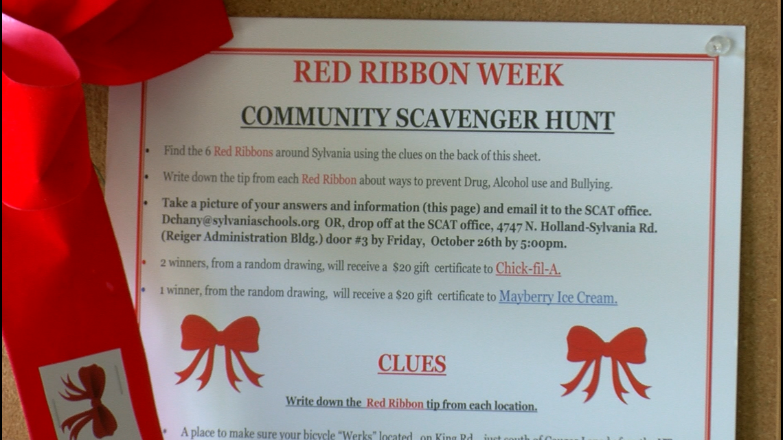 Sylvania scavenger hunt celebrates Red Ribbon Week