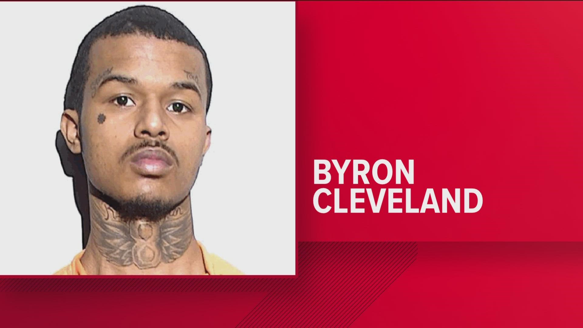 Police apprehended Byron Cleveland in Toledo Wednesday. He has been wanted in connection with the February shooting death of 10-year-old Damia Ezell.