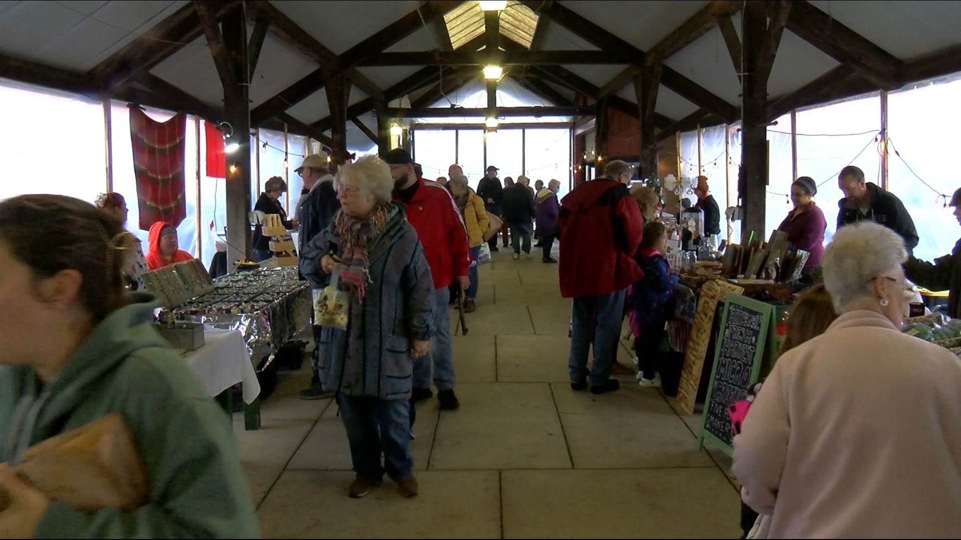 There isn't a lot of produce to be had but vendors say they are still doing good business in December.