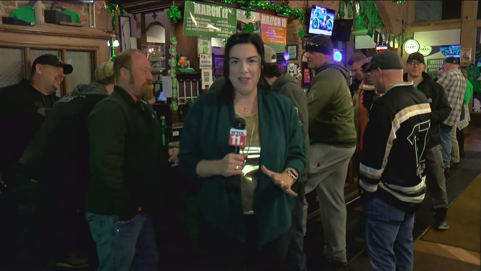 Toledoans celebrating St. Patrick's Day early Friday morning, Rain moves out ahead of colder afternoon and weekend, Rainy roadways, Don't drink and drive