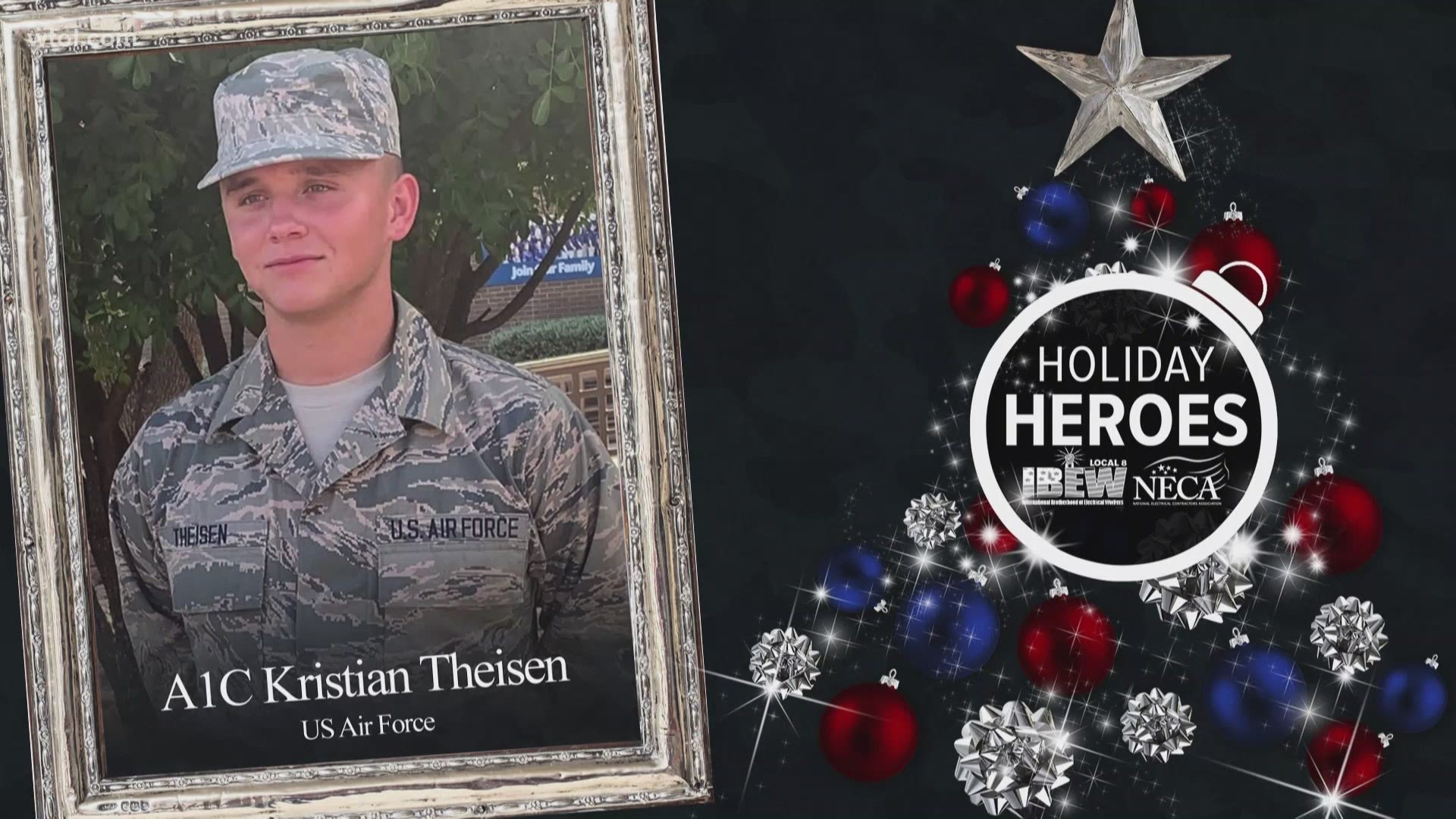 Let's take a moment now to honor Tuesday's holiday hero, Kristian Theisen.
He was nominated by his parents who are quite proud of him.