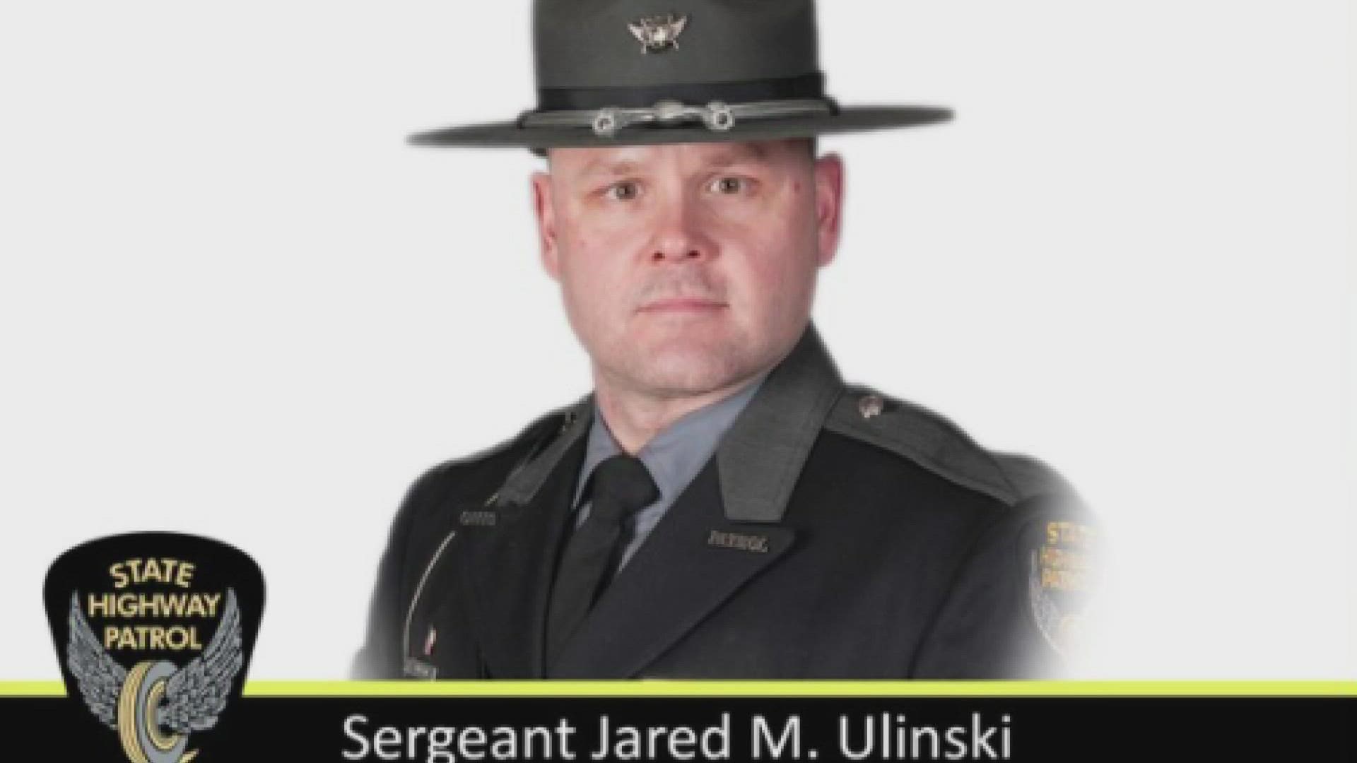 Sgt. Jared Ulinski of the Ohio State Highway Patrol died of a self-inflicted gunshot wound while on duty on July 31st.