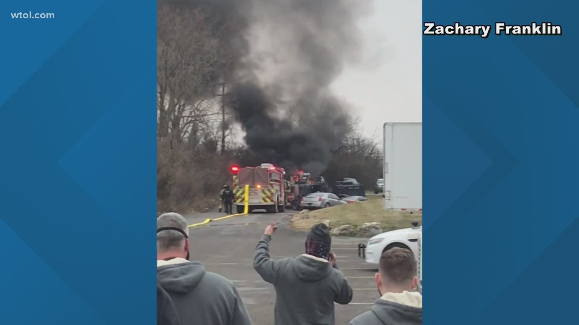 When Columbus police reached the pickup, 30 to 50 rounds of ammunition inside it started to explode and the truck became engulfed in flames.