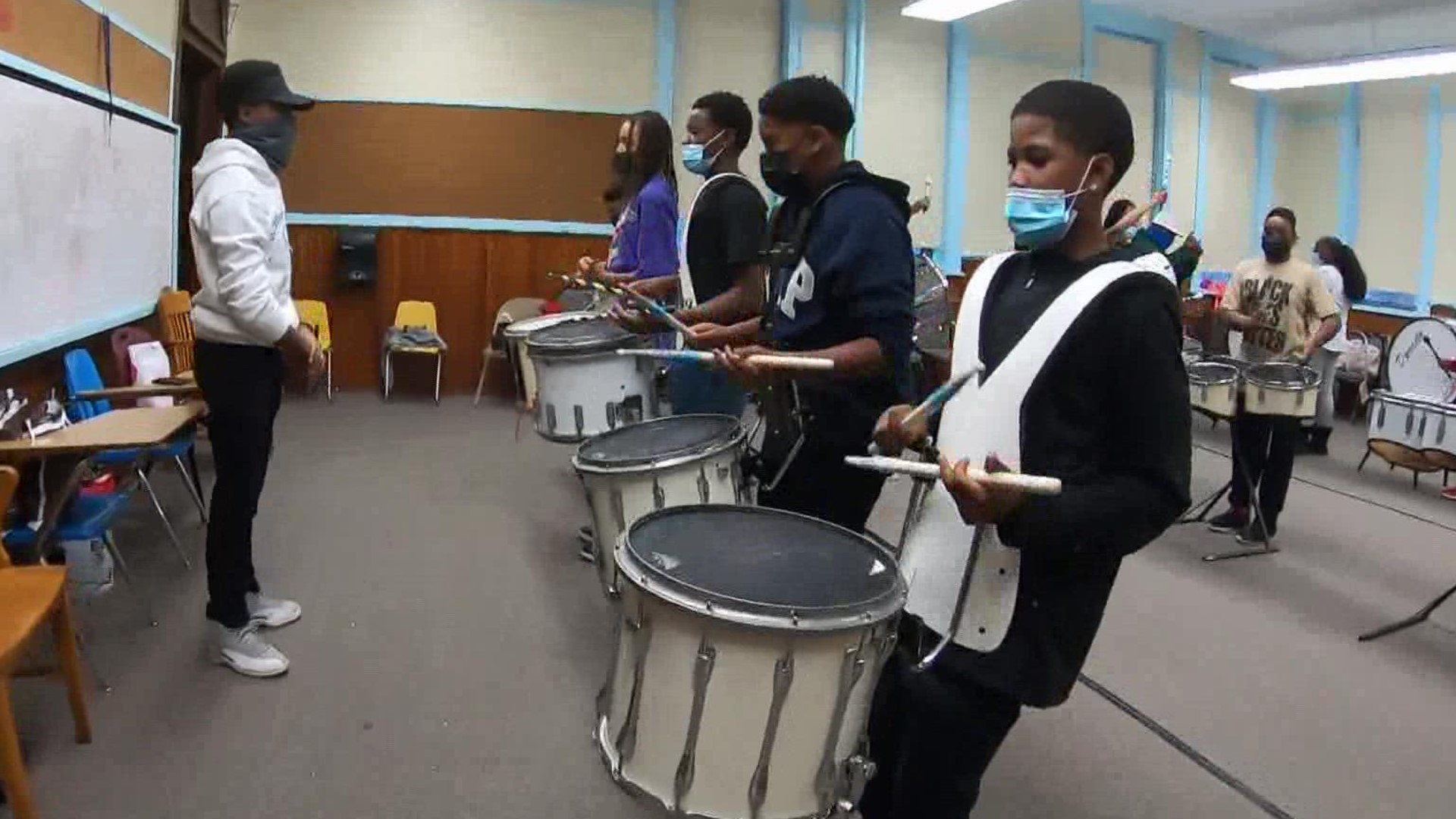 My5tery Music is made up of a drumline and step team with the goal of teaching youth about music and leading them on a positive path in life.