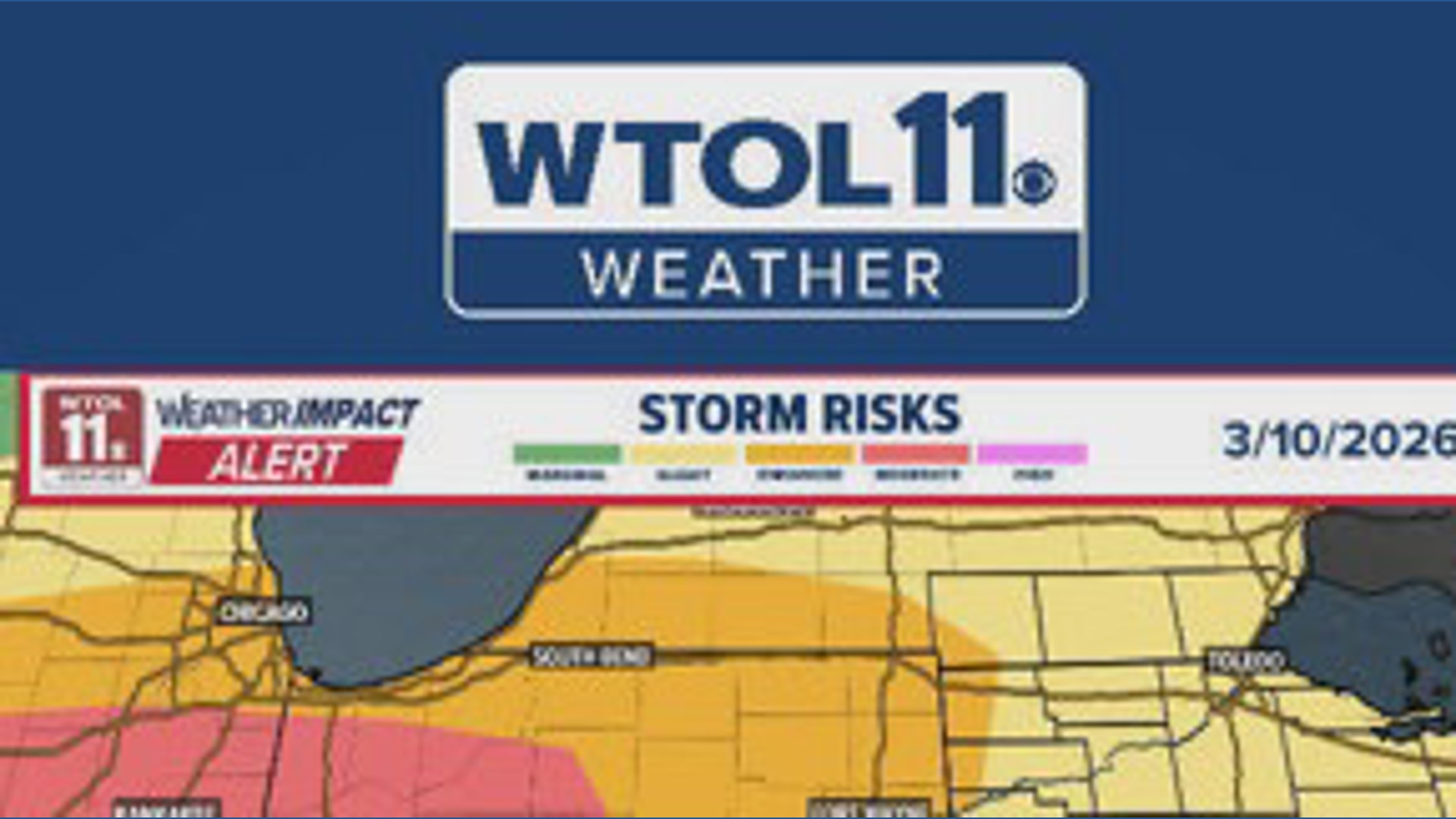 Severe weather risk increasing across Great Lakes | wtol.com