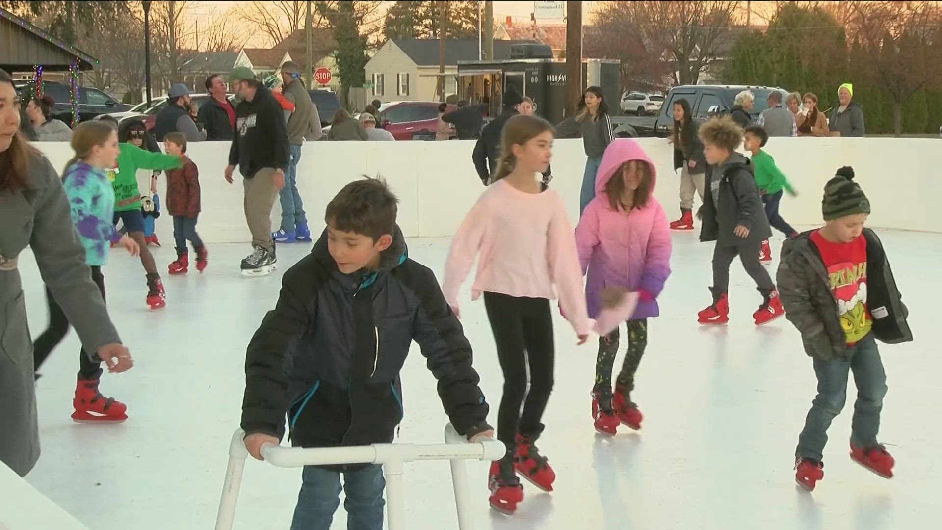 The rink, at Oakley Park in Tiffin, can open regardless of the weather outside and doesn't use chillers.