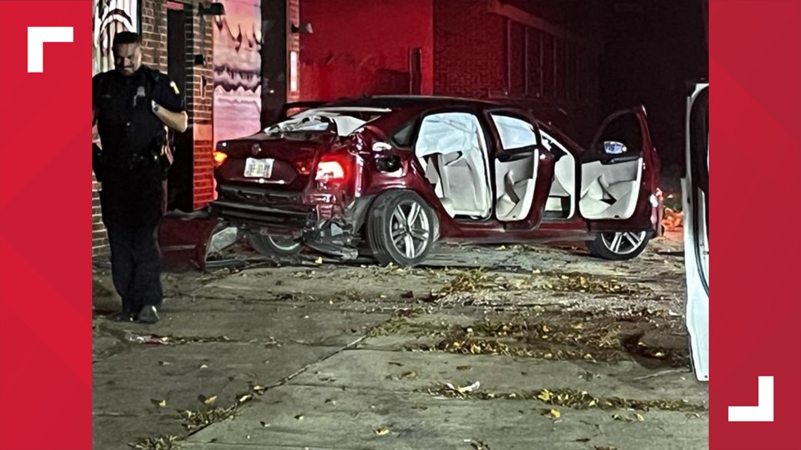 Person hospitalized after car crashes into south Toledo building