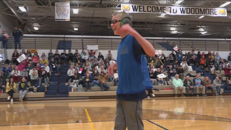Woodmore High School hosts inclusive kickball game