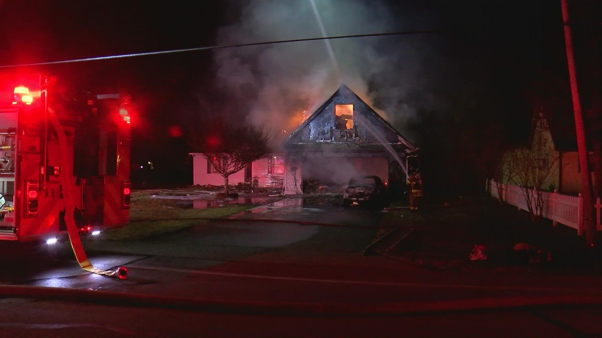 The fire happened on Summerfield Rd. just north of Smith Rd.